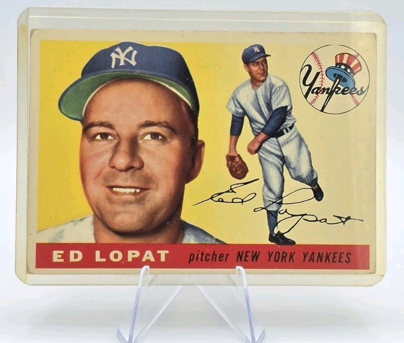 1955 Topps Ed Lopat #109 New York Yankees Vintage Baseball