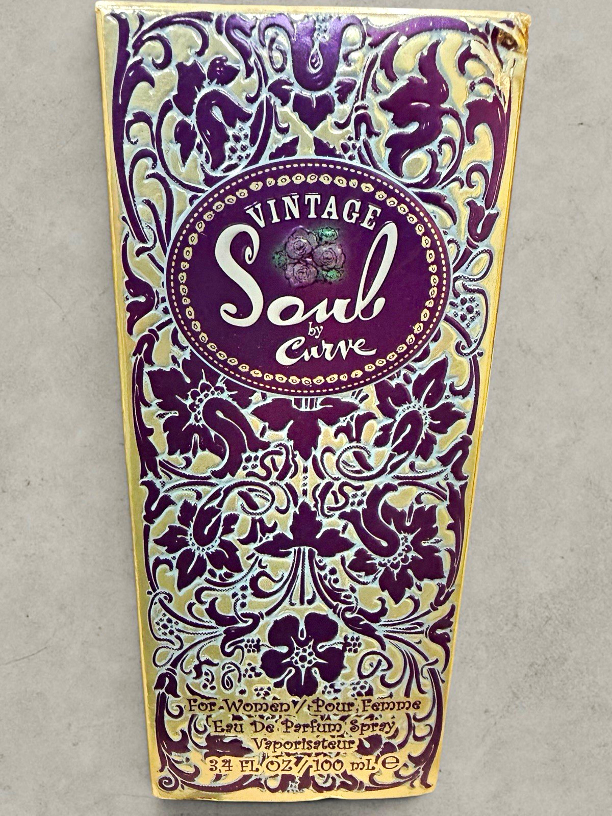 Curve Vintage Soul Eau de Parfum Spray, 3.4 fl oz / 100 mL NEW IN BOX VINTAGE Curve Vintage Soul Eau de Parfum Spray, 3.4 fl oz / 100 mL NEW IN BOX VINTAGE