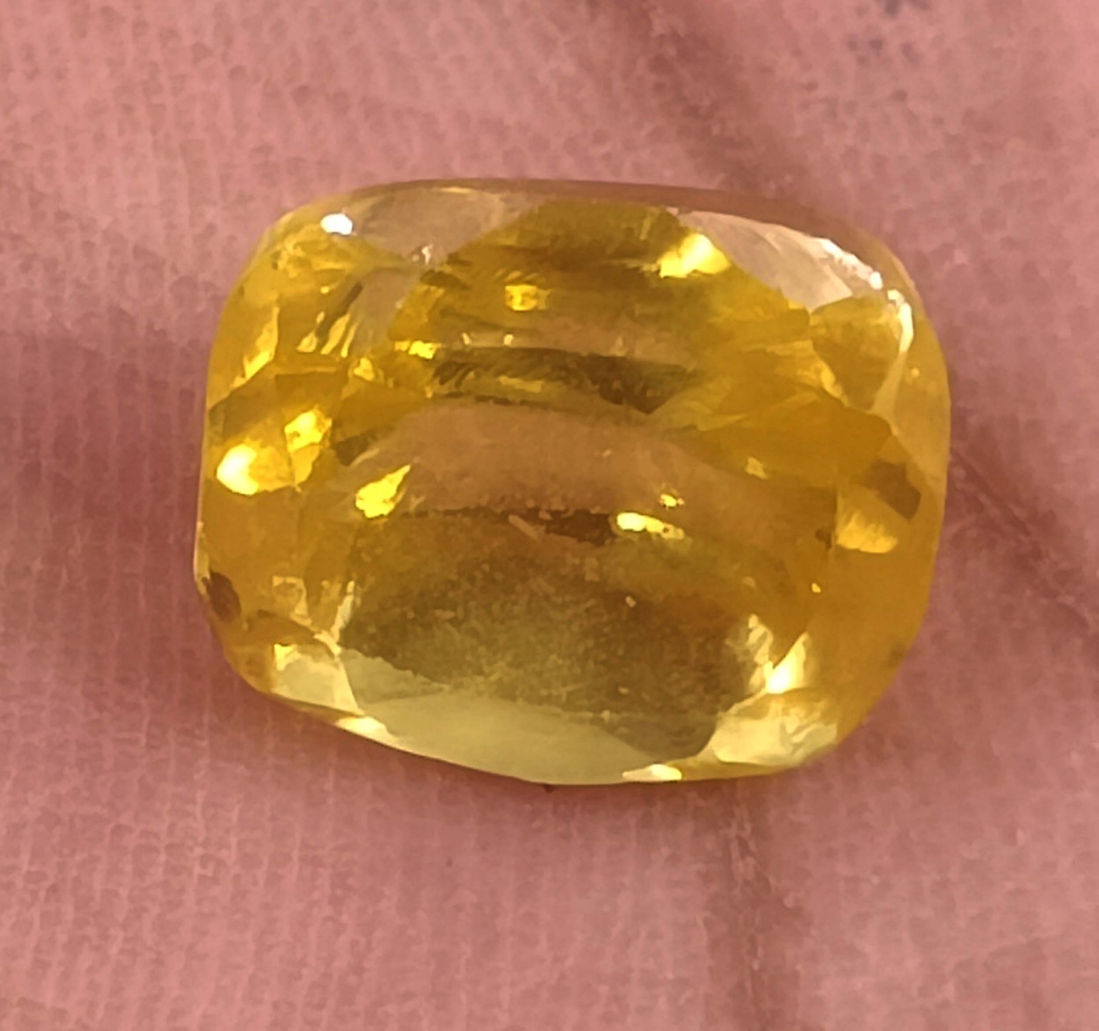 Amazing Natural Yellow Sapphire 12+ Ct Certified Oval Cut Loose Gemstone 6SHE