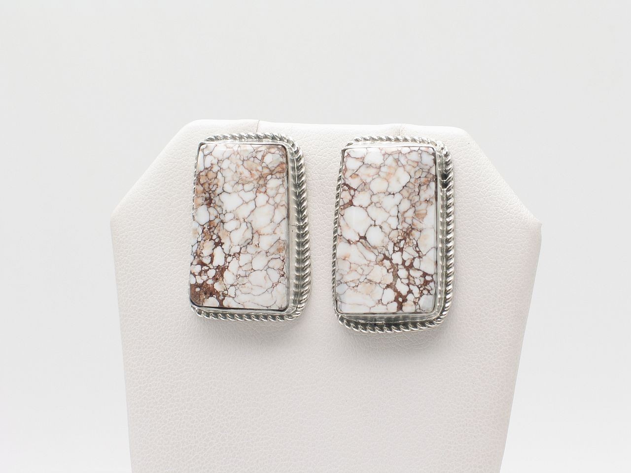 Navajo Sterling Silver Wild Horse Post Earrings by Donovan Nez