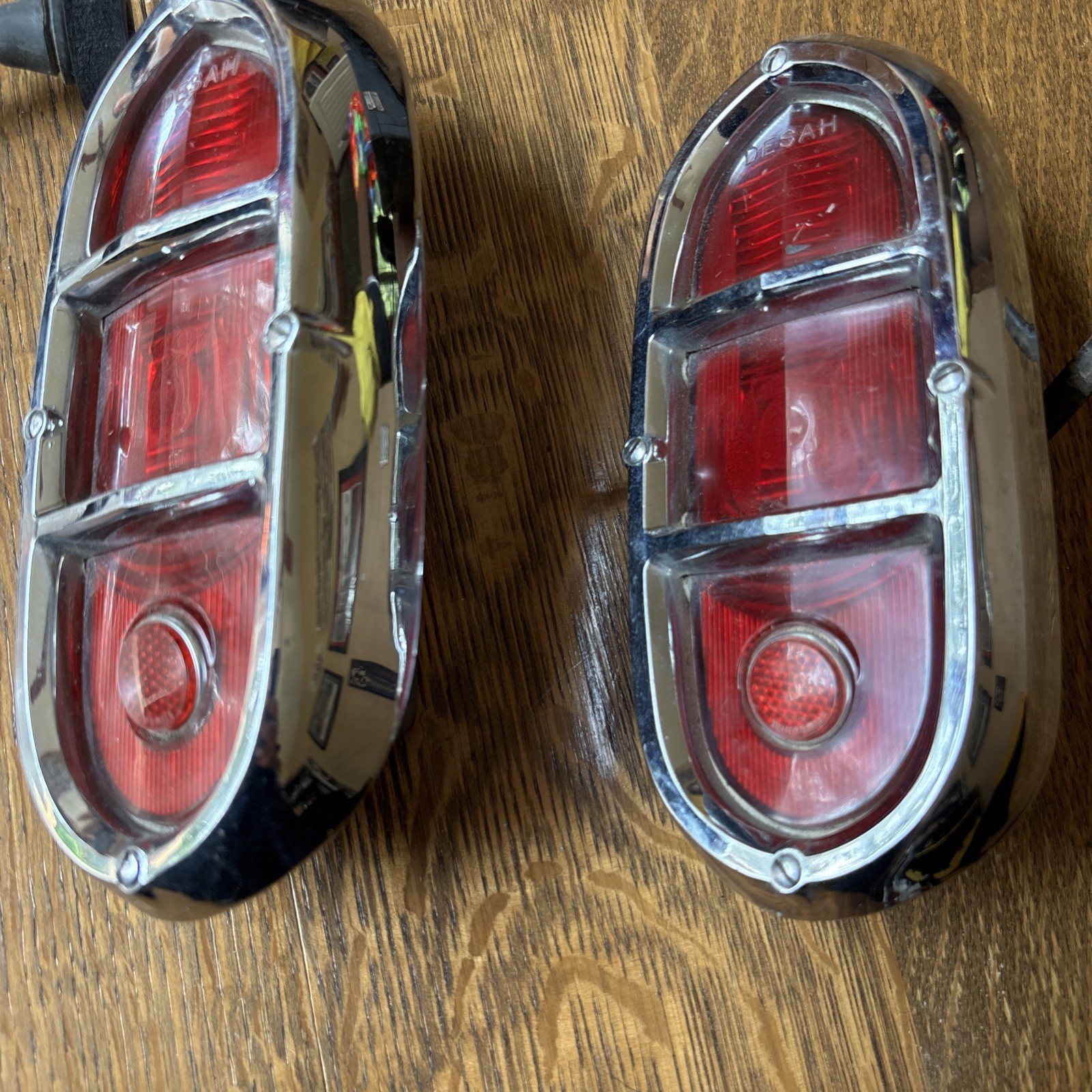 1950 1951 1952 DeSoto Tail Lights Assemblies Housing Lamp  Nice Drive Quality