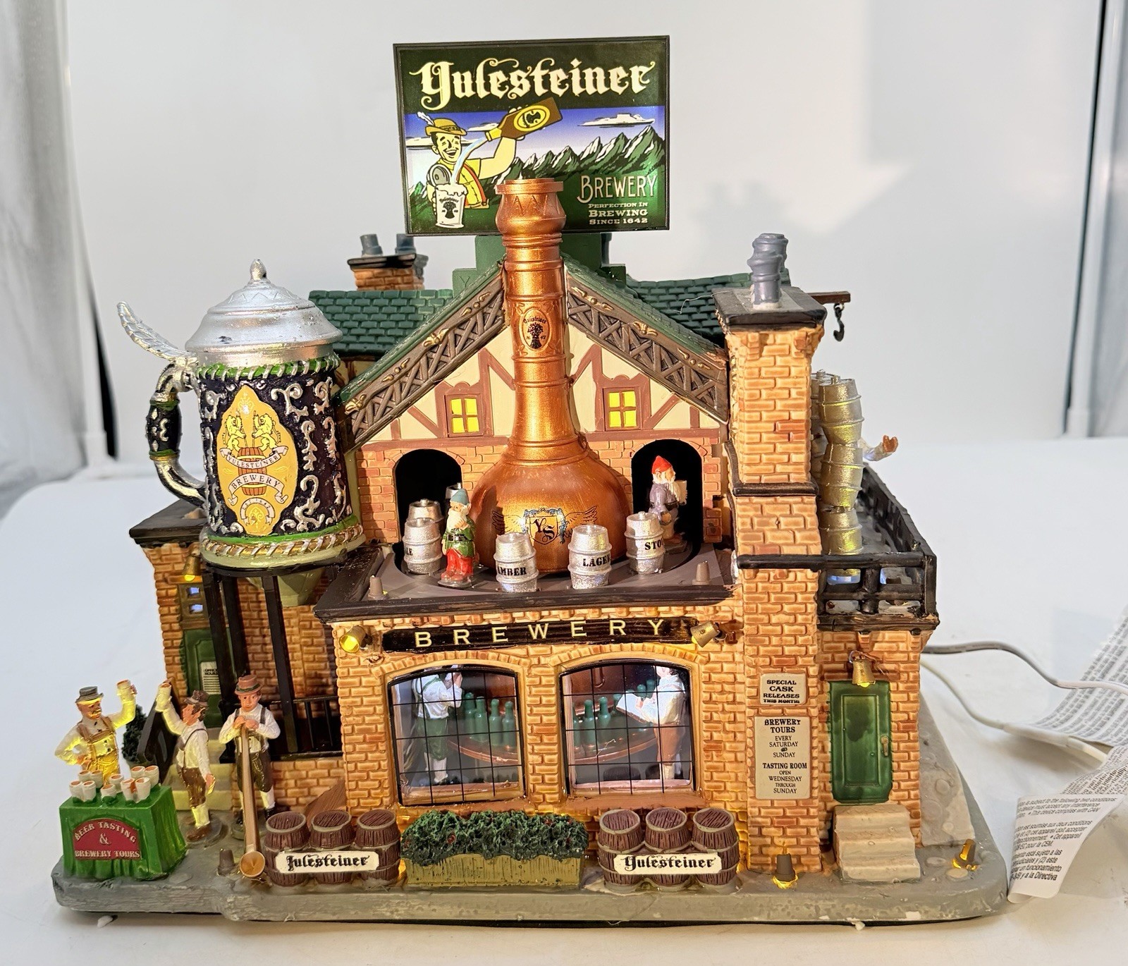 2010 Lemax Yulesteiner Brewery Animated Musical Lighted Christmas Village W/Box 2010 Lemax Yulesteiner Brewery Animated Musical Lighted Christmas Village W/Box