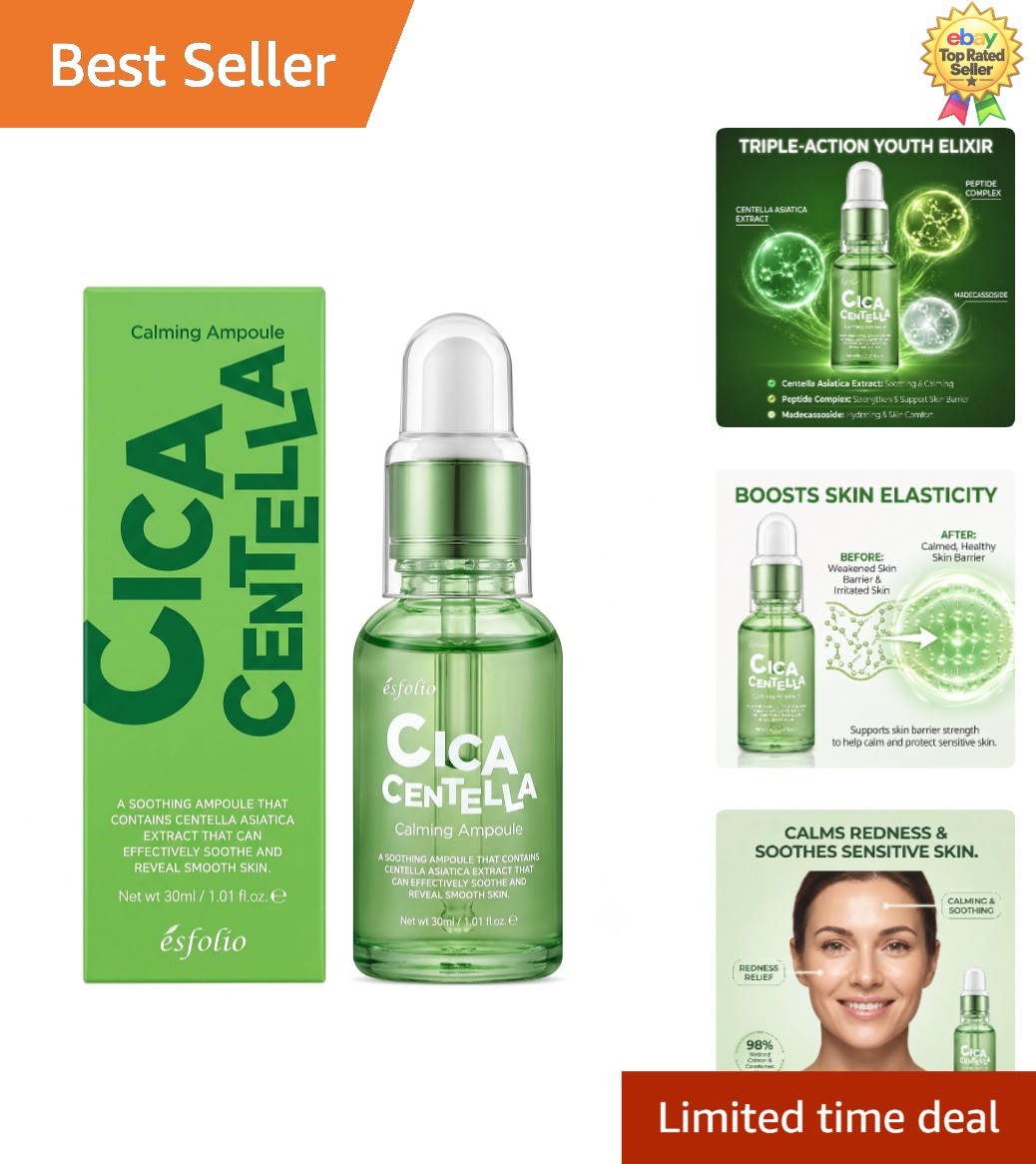 Hydrating Cica Centella Ampoule - Nourishing Essence for Sensitive Skin 1.01oz