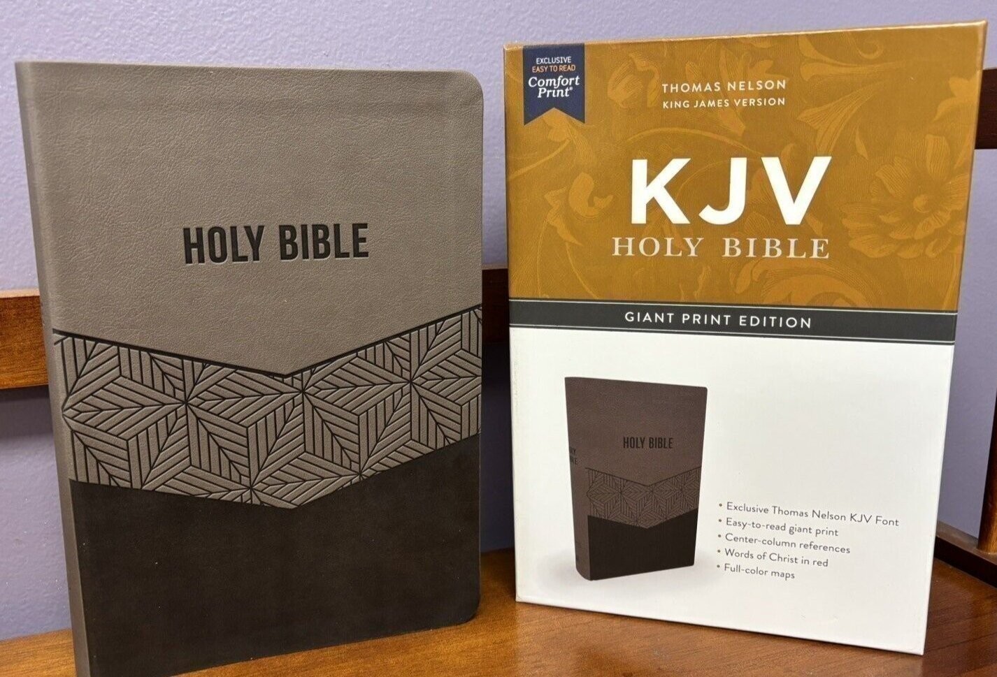 KJV Bible Giant Comfort Print Red Letter Edition Brown Leathersoft BRAND NEW KJV Bible Giant Comfort Print Red Letter Edition Brown Leathersoft BRAND NEW