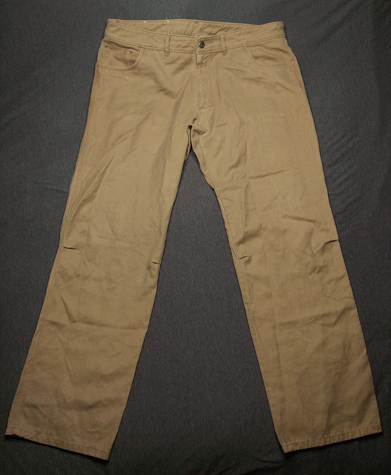 Y2K Patagonia Hemp Overstone Pants Mens 38x34 Tan Straight Leg Workwear Stretch