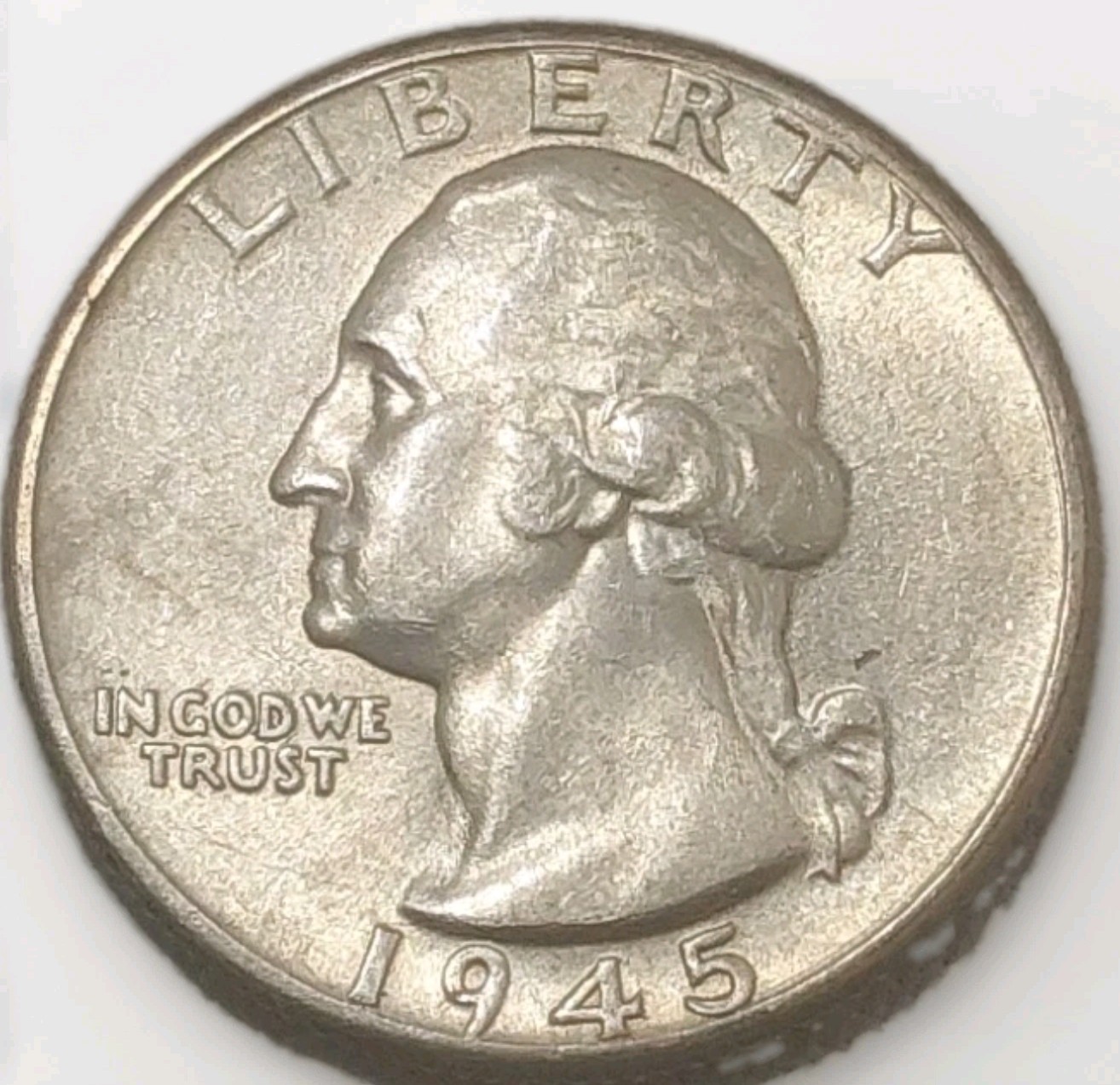 1945-D Washington Quarter Gem BU Uncirculated Free Post Tracking 1945-D Washington Quarter Gem BU Uncirculated Free Post Tracking