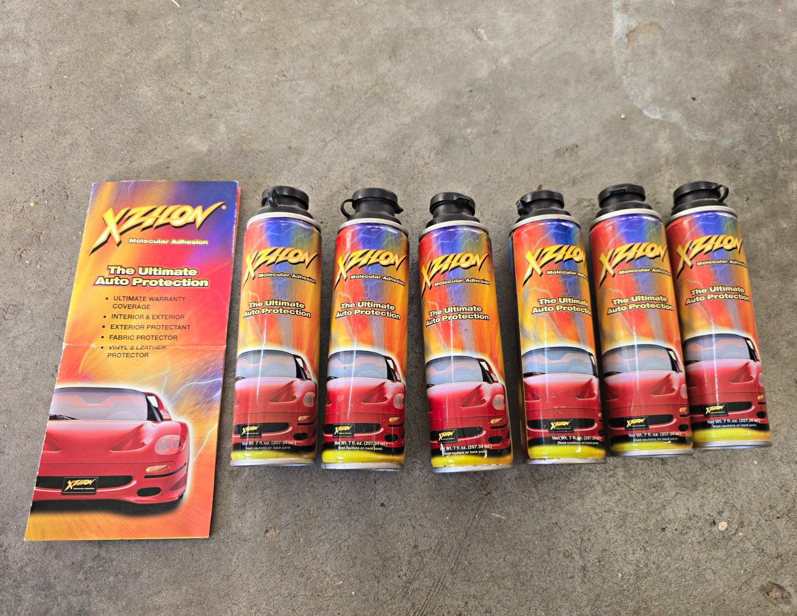 XZILON Molecular Adhesion Ultimate Auto PROTECTION LOT of Six 7oz Unopened Cans