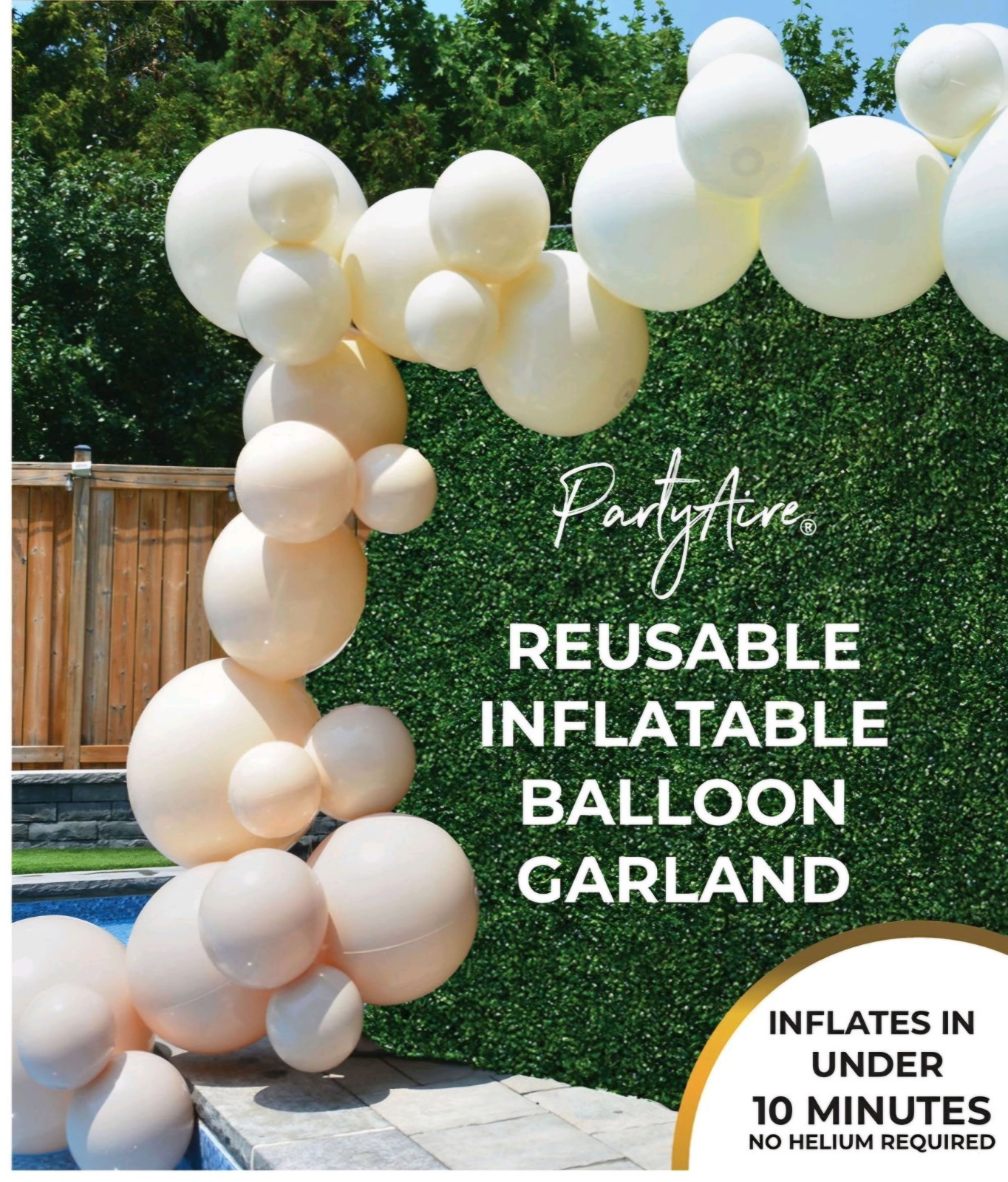 PartyAire 18' Reusable PVC Balloon Arch, 28 pc_Sandy Shades 