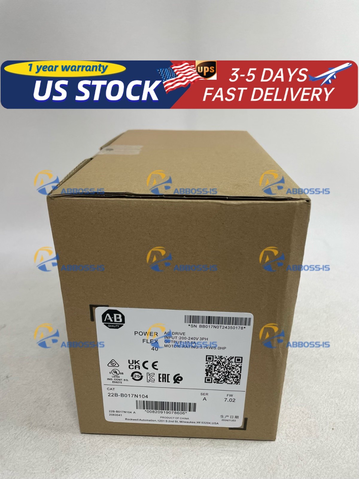 22BB017N104 1PCS Brand New Allen-Bradley 22B-B017N104  Fast delivery