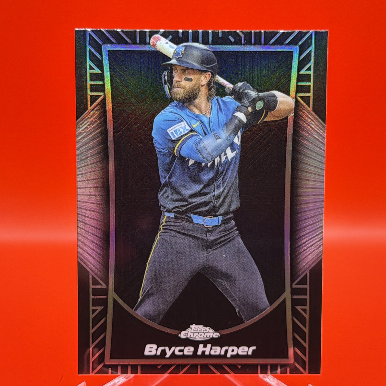 2025 Topps Chrome - Shadow Etch Bryce Harper #SE-4 SSP PHILLIES 2025 Topps Chrome - Shadow Etch Bryce Harper #SE-4 SSP PHILLIES