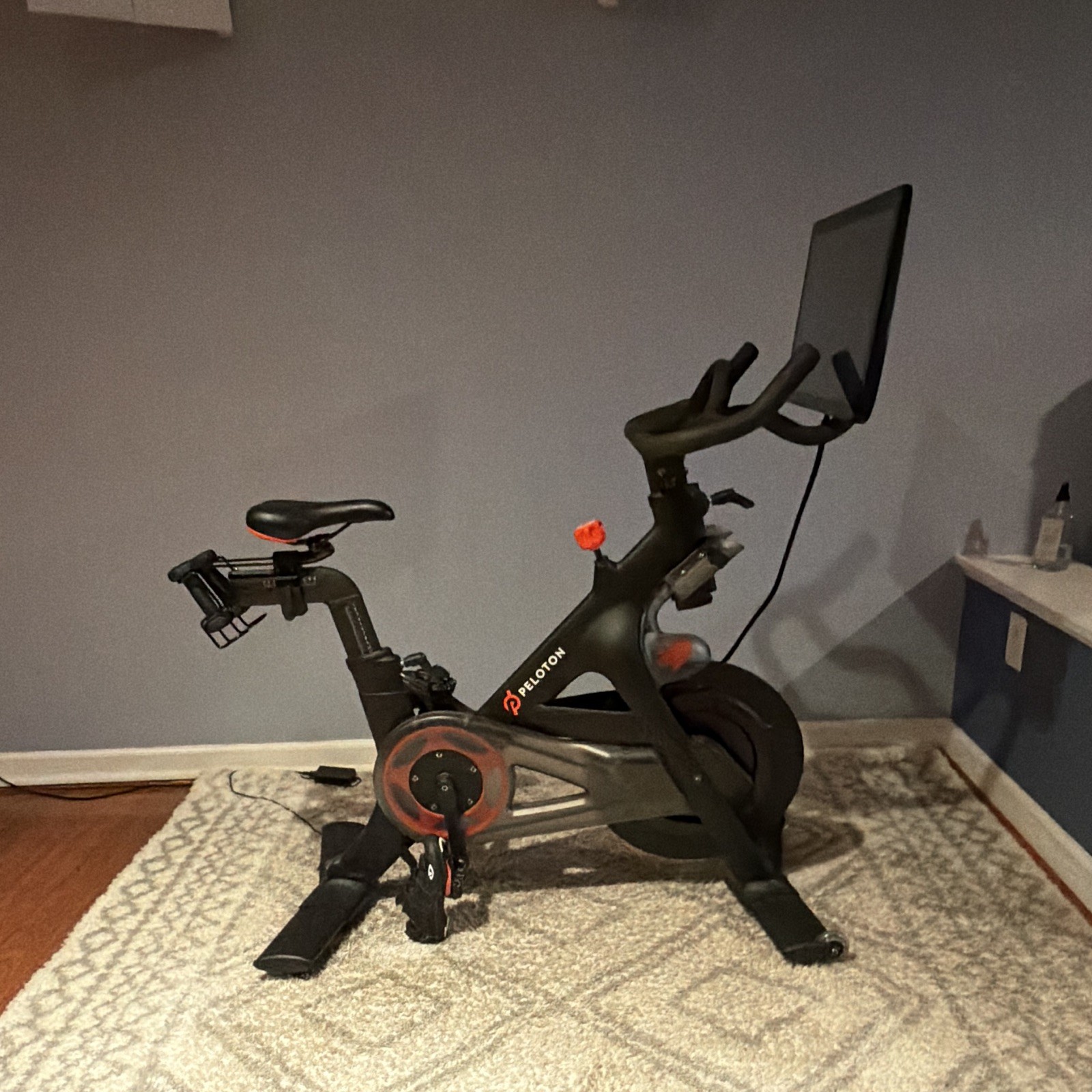 Peloton Upright Exercise Bike with Touchscreen Monitor, Black