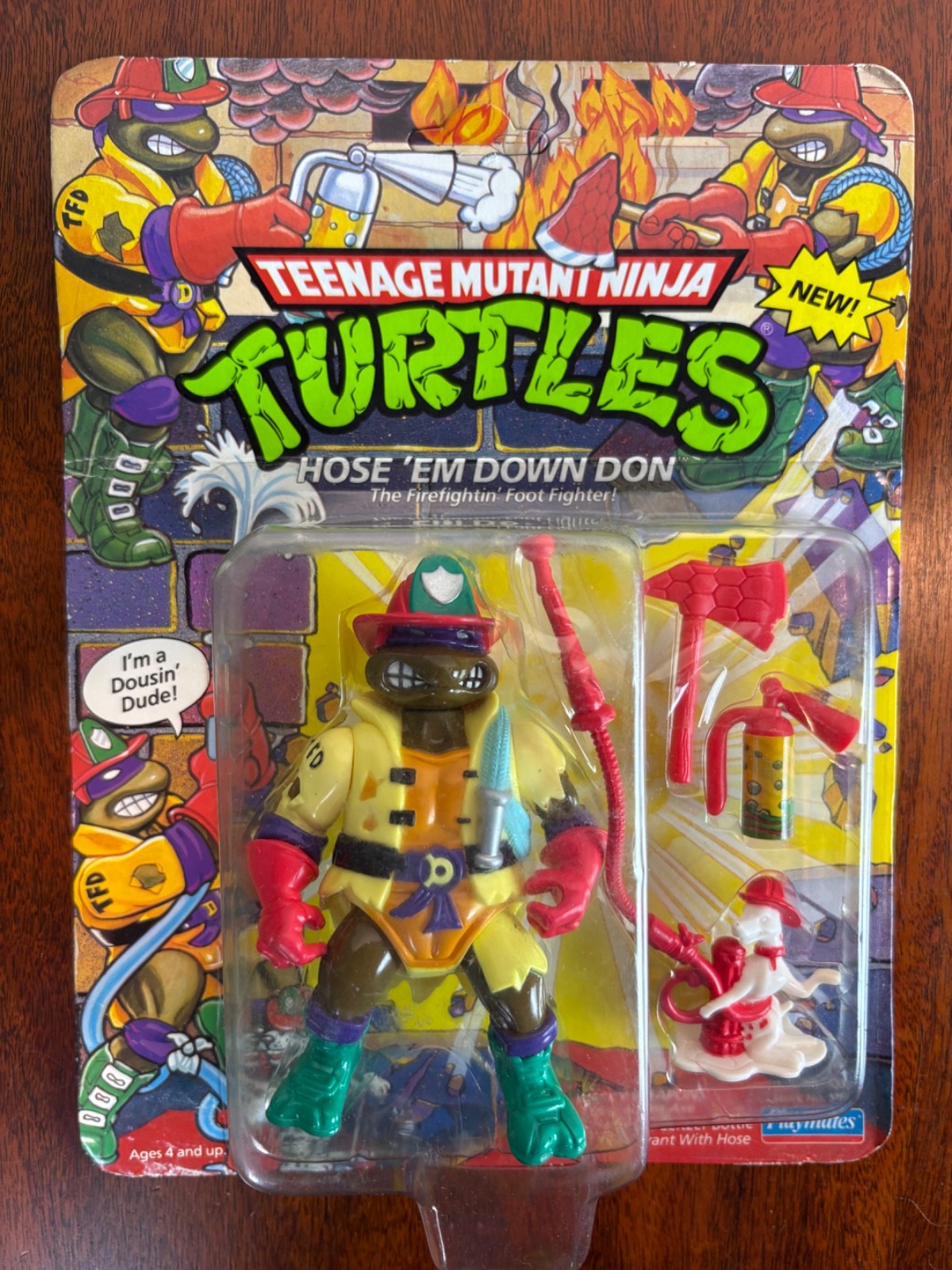 Vintage 1991 TMNT Hose 'Em Down Don Donatello Figure SEALED & UNPUNCHED Vintage 1991 TMNT Hose 'Em Down Don Donatello Figure SEALED & UNPUNCHED