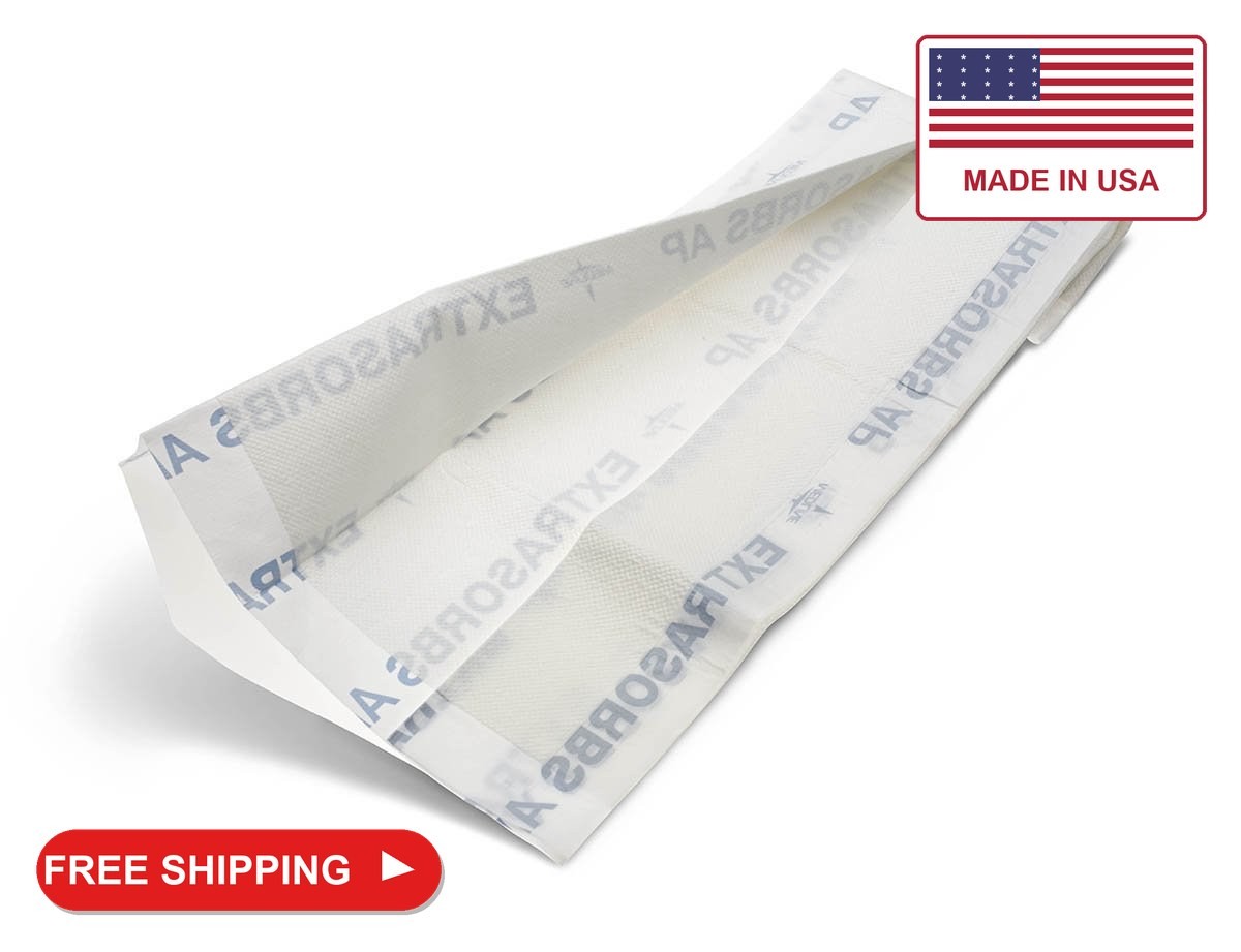 Medline White Absorbent Polymer Extrasorbs Air-Permeable Disposable DryPads (Pac