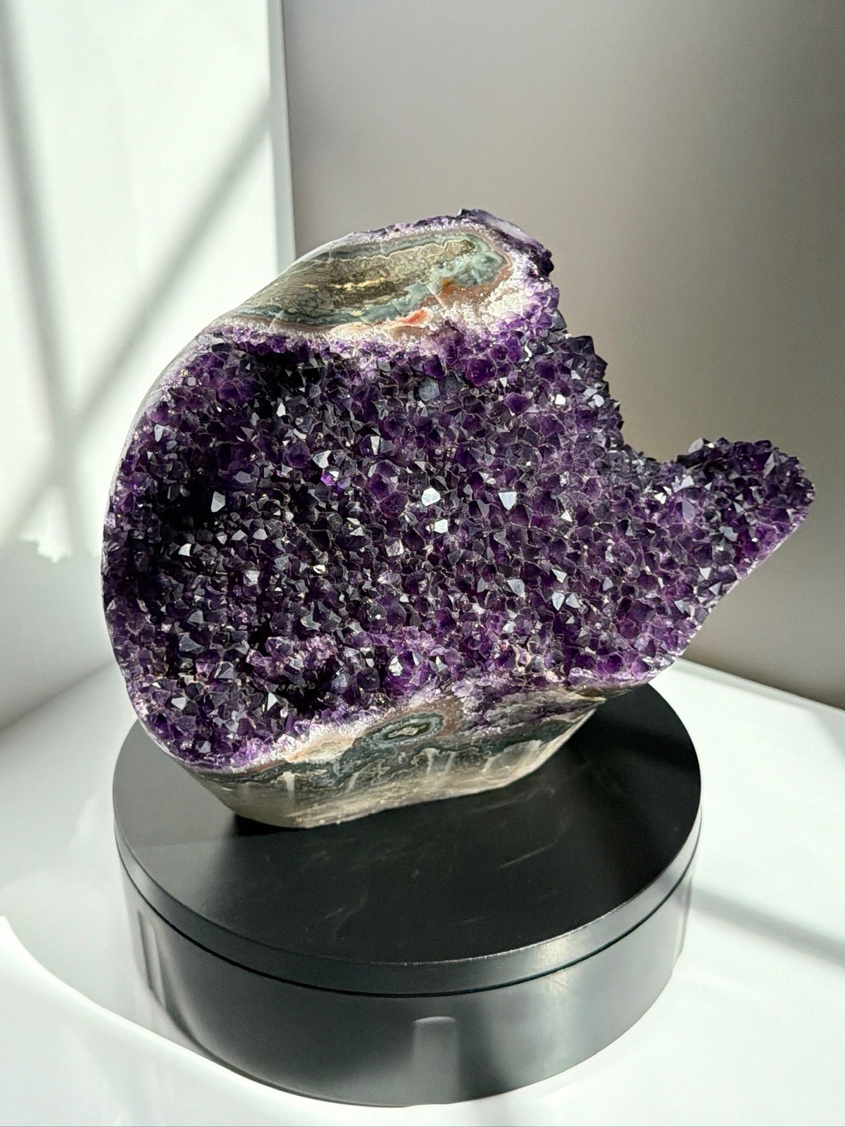 AAA XL Deep Purple Wrap-Around Amethyst Cut Base