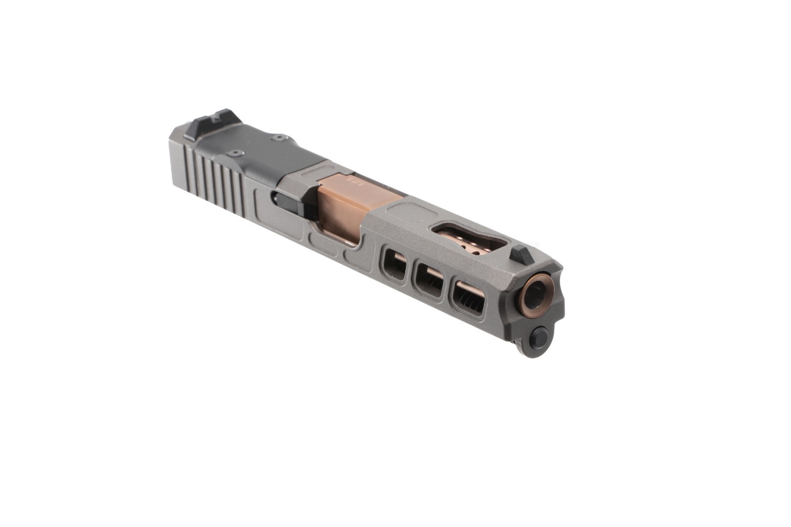 Glock 19 Complete Slide Gen 1-3 PORTED Copper CERAKOTE TUNGSTEN RMR OPTIC READY