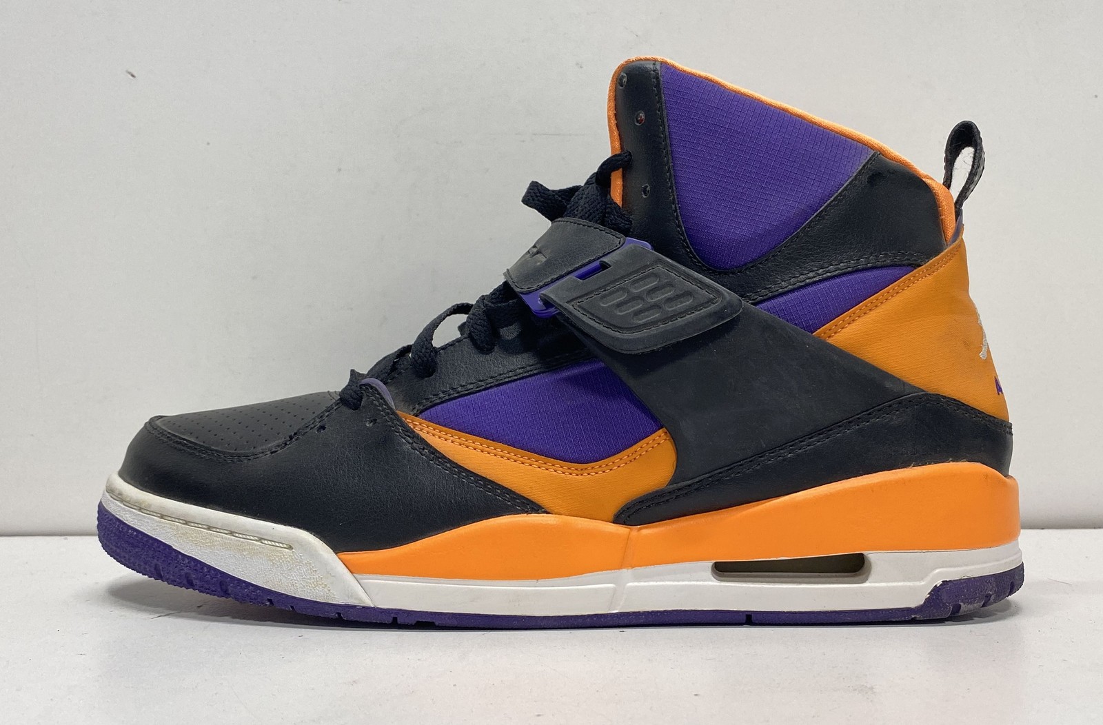 Nike Air Jordan Flight 45 High Black Club Purple Bright Citrus Size 10.5
