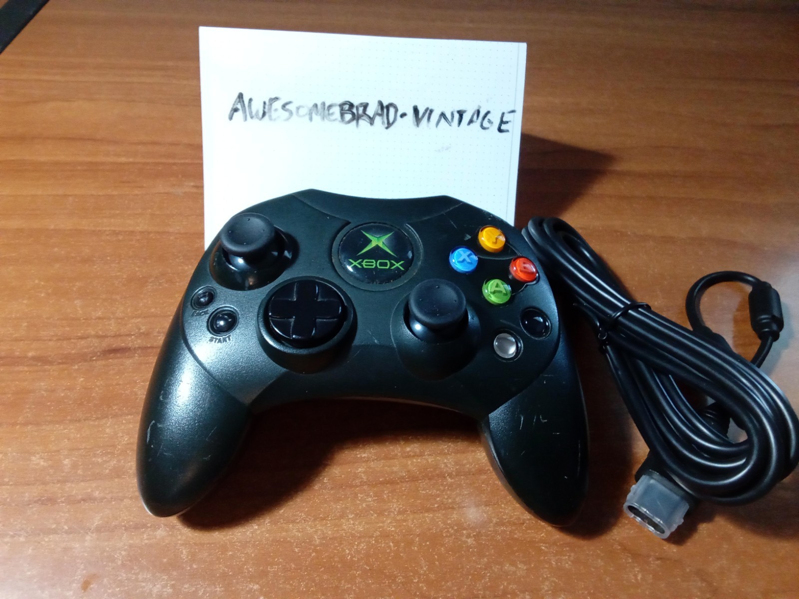 OEM Microsoft Original Xbox S-Controller - Black W/ Breakaway Cable *TESTED*