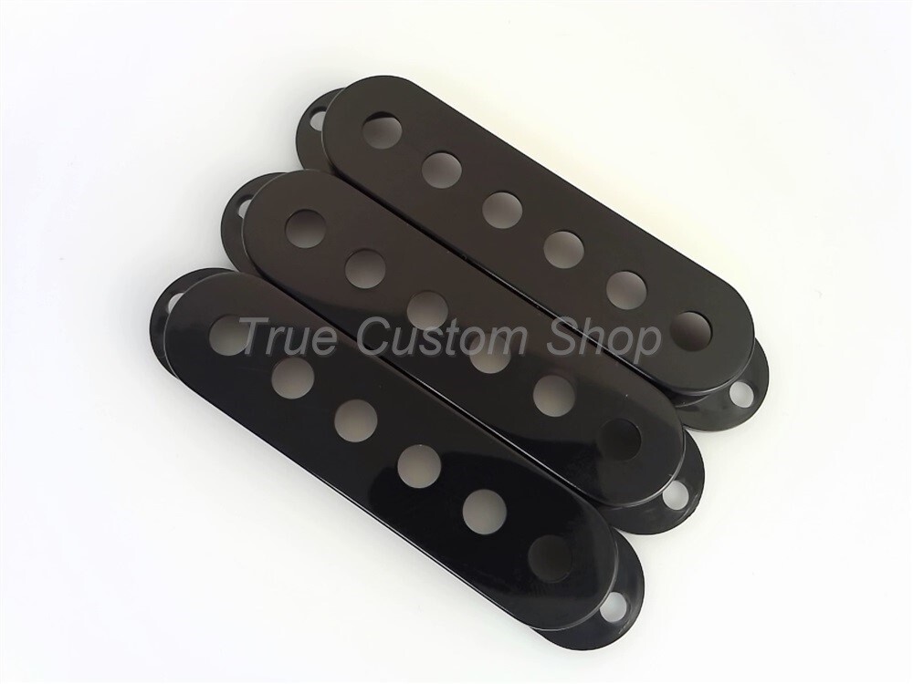 True Custom Shop® Black Single Coil Pickup Cover Set for Fender Stratocaster True Custom Shop® Black Single Coil Pickup Cover Set for Fender Stratocaster
