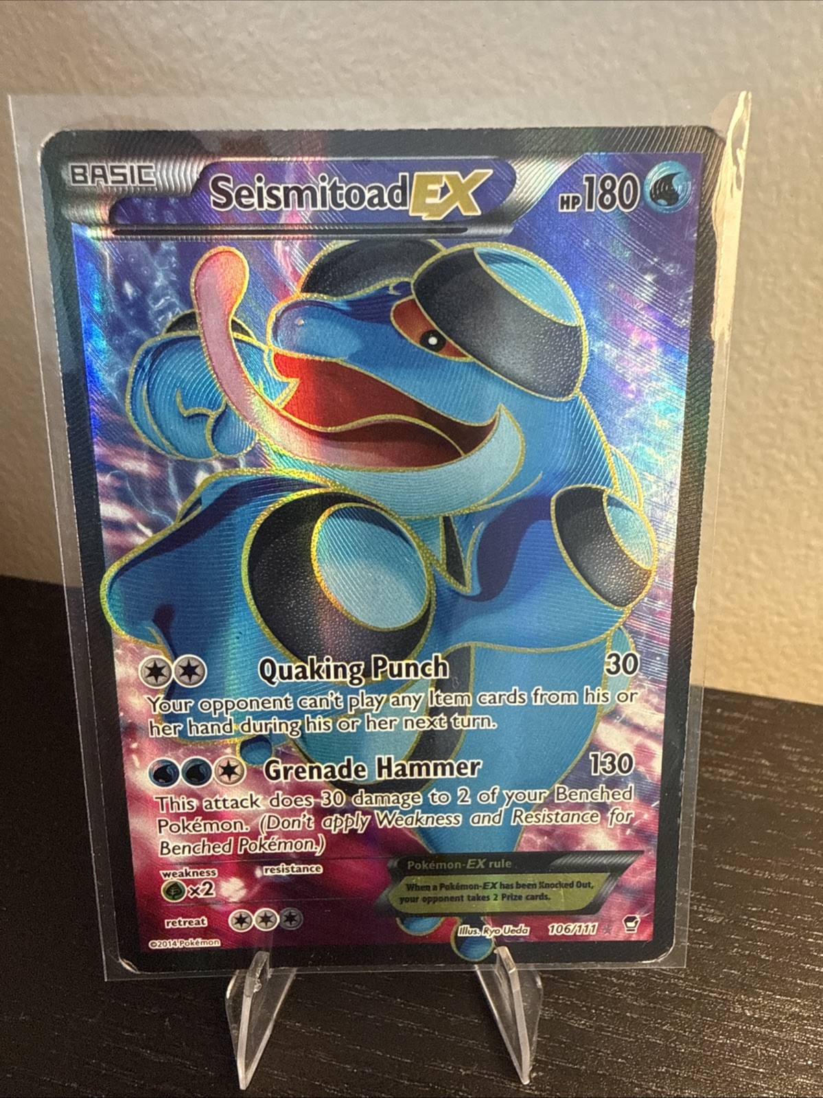 Seismitoad EX (106 Full Art) 106/111 XY - Furious Fists Holo Seismitoad EX (106 Full Art) 106/111 XY - Furious Fists Holo
