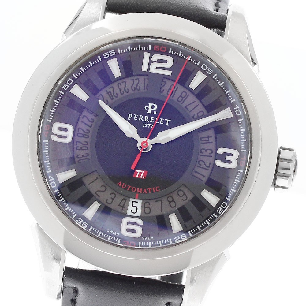 PERRELET Titanium 3 Hands A5007 Date black Dial Automatic Men\'s Watch_949707