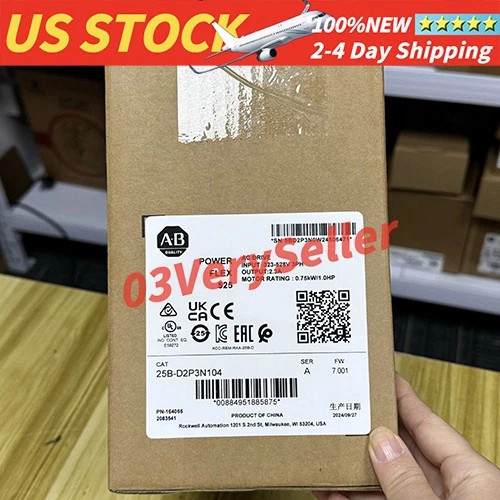 NEW Allen-Bradley 25B-D2P3N104 PowerFlex 525 0.75kW 480V 1Hp AC Drive Fast Ship NEW Allen-Bradley 25B-D2P3N104 PowerFlex 525 0.75kW 480V 1Hp AC Drive Fast Ship