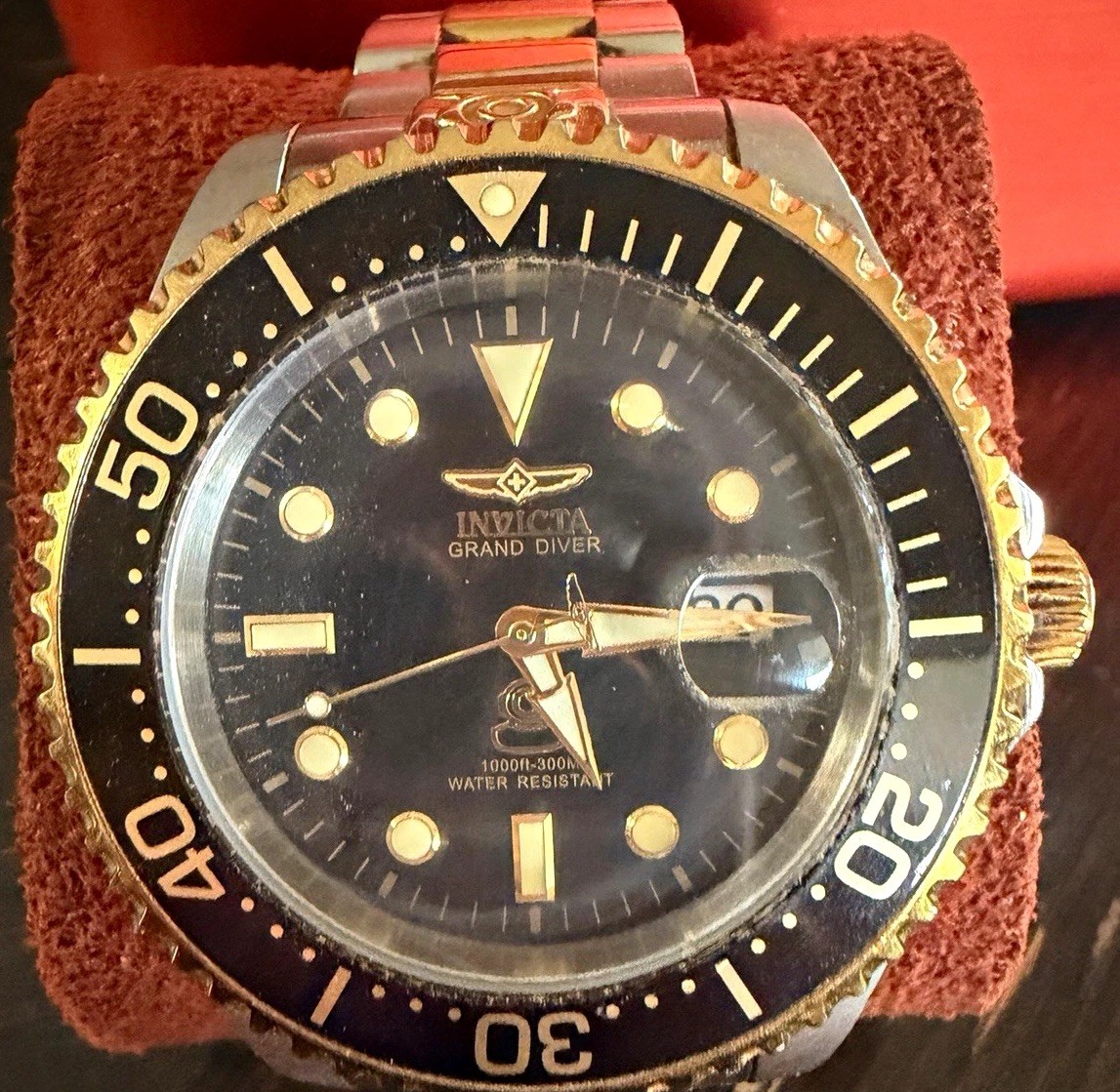Invicta Grand Diver Automatic Date 300m Two-Tone SS Black Dial 47mm