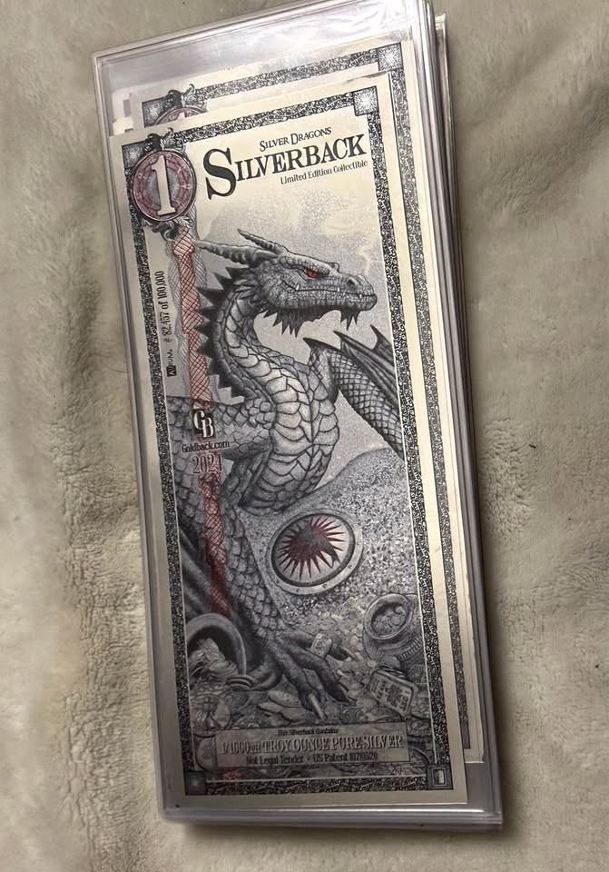 2024 Silverback Dragon 1/1000 oz Troy 999 Pure Silver - Limited Edition 2024 Silverback Dragon 1/1000 oz Troy 999 Pure Silver - Limited Edition