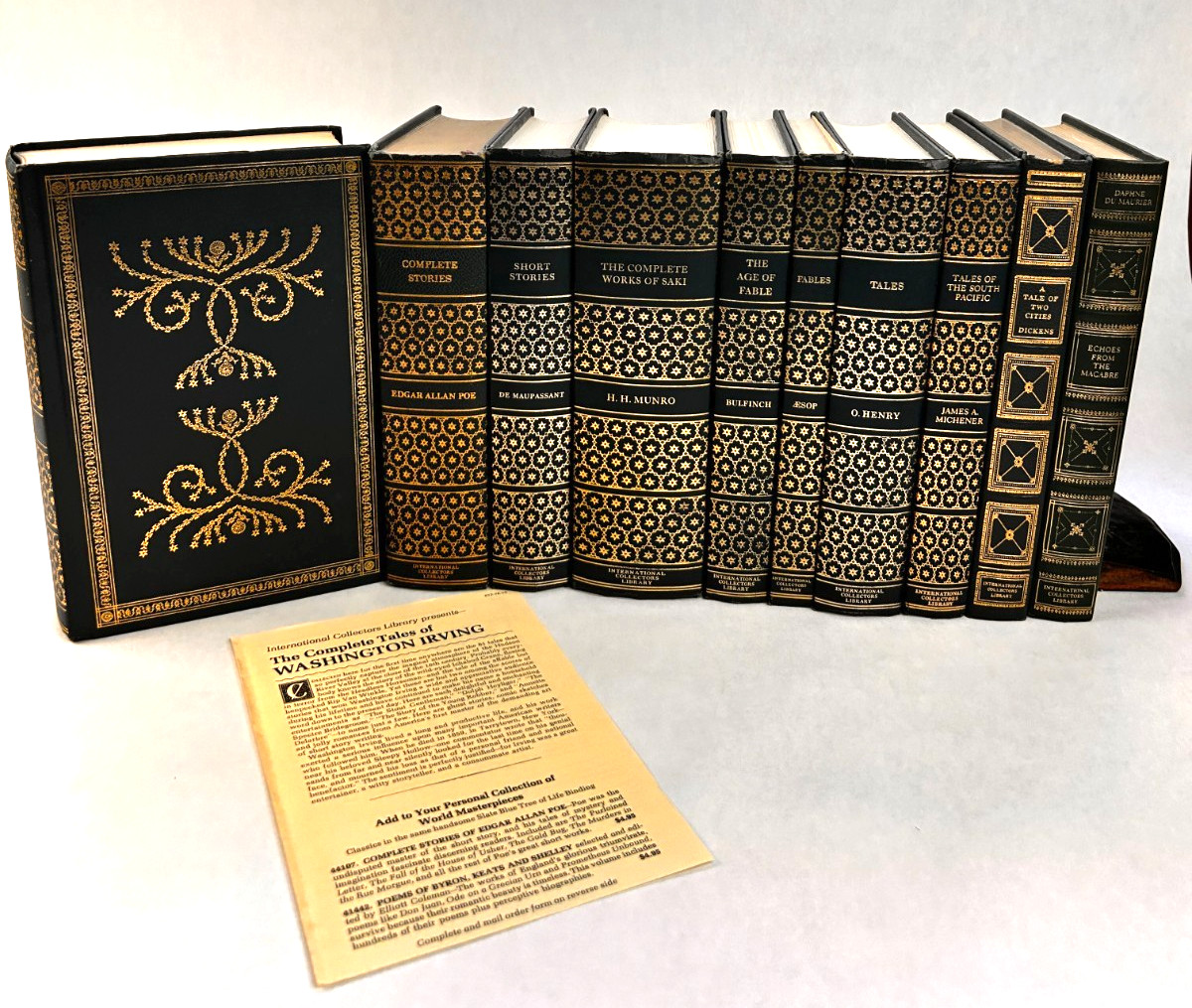 International Collectors Library Lot of 10 Faux Leather Decor Books Curated Lots