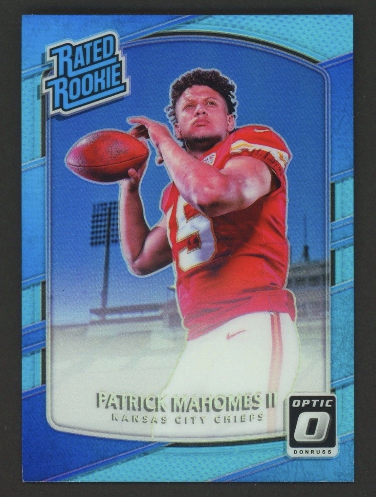 2017 Donruss Optic Aqua Prizm #177 Patrick Mahomes II RC Rookie 215/299 