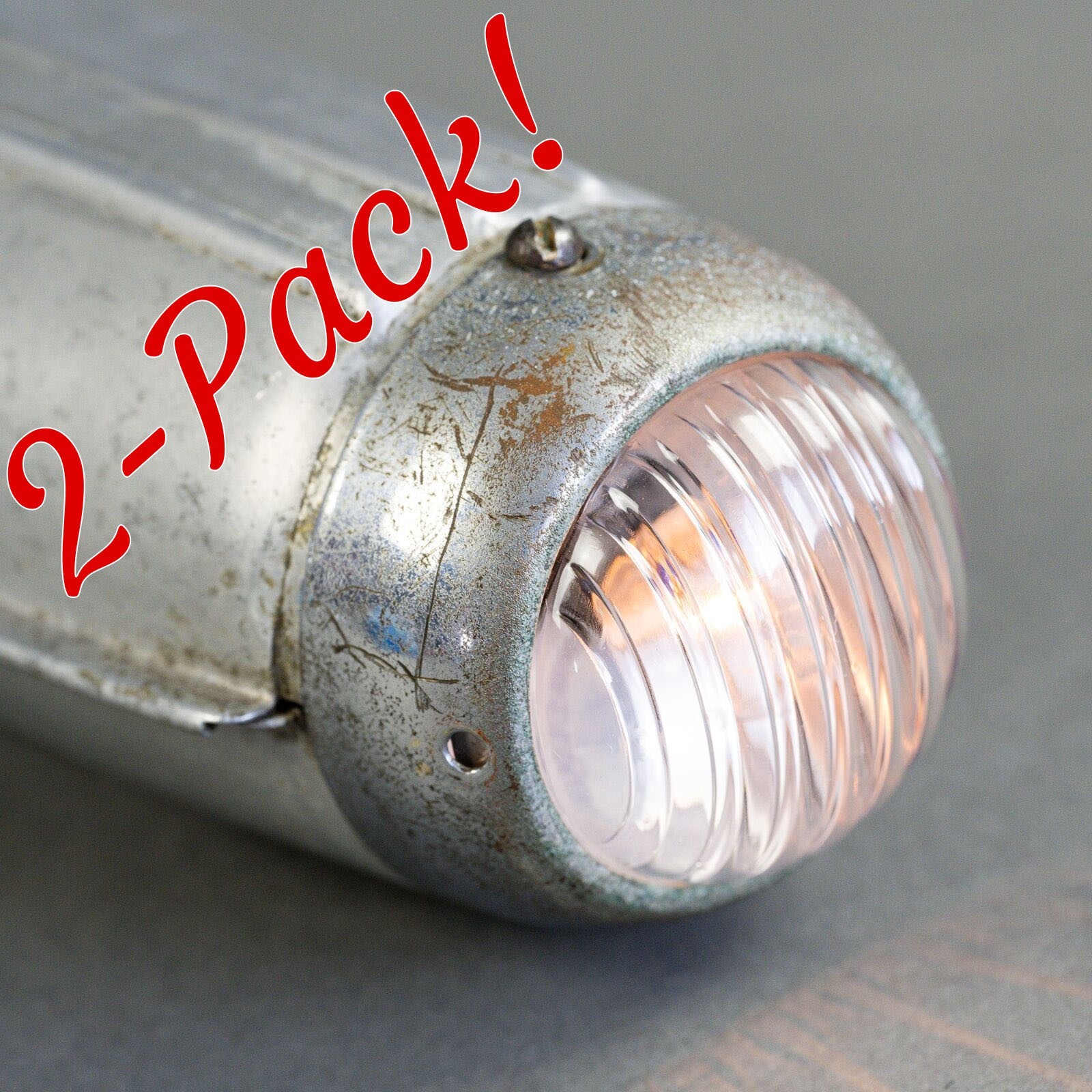 2-Pack - Delta TORPEDO Custom FLUTED Headlight Lens - Vintage Bicycle 2-Pack - Delta TORPEDO Custom FLUTED Headlight Lens - Vintage Bicycle