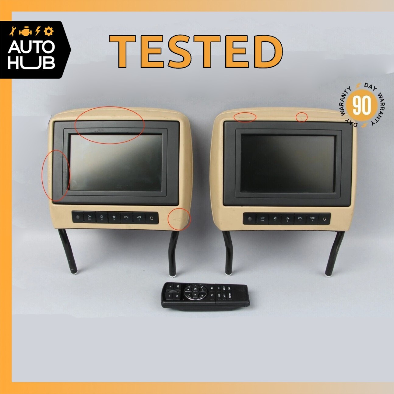 06-10 Mercedes W164 ML550 GL550 R350 Headrest Screen Monitor Display Set OEM 06-10 Mercedes W164 ML550 GL550 R350 Headrest Screen Monitor Display Set OEM