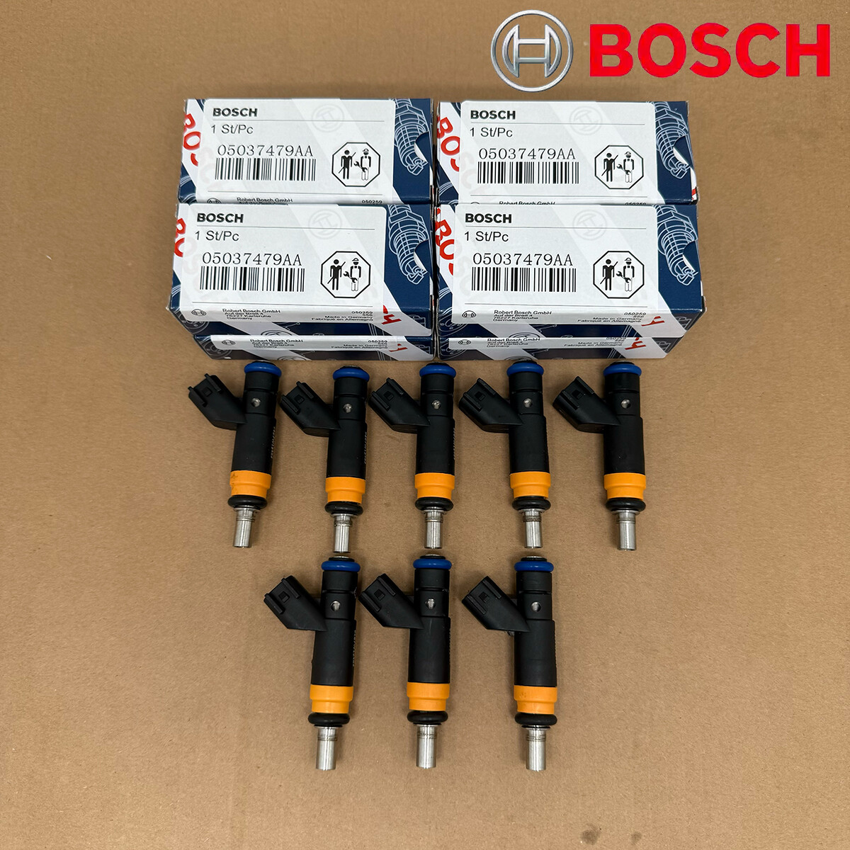 8PCS BOSCH 05037479AA Fuel Injectors For 11-17 RAM 1500 2500 3500 Dodge 5.7L V8