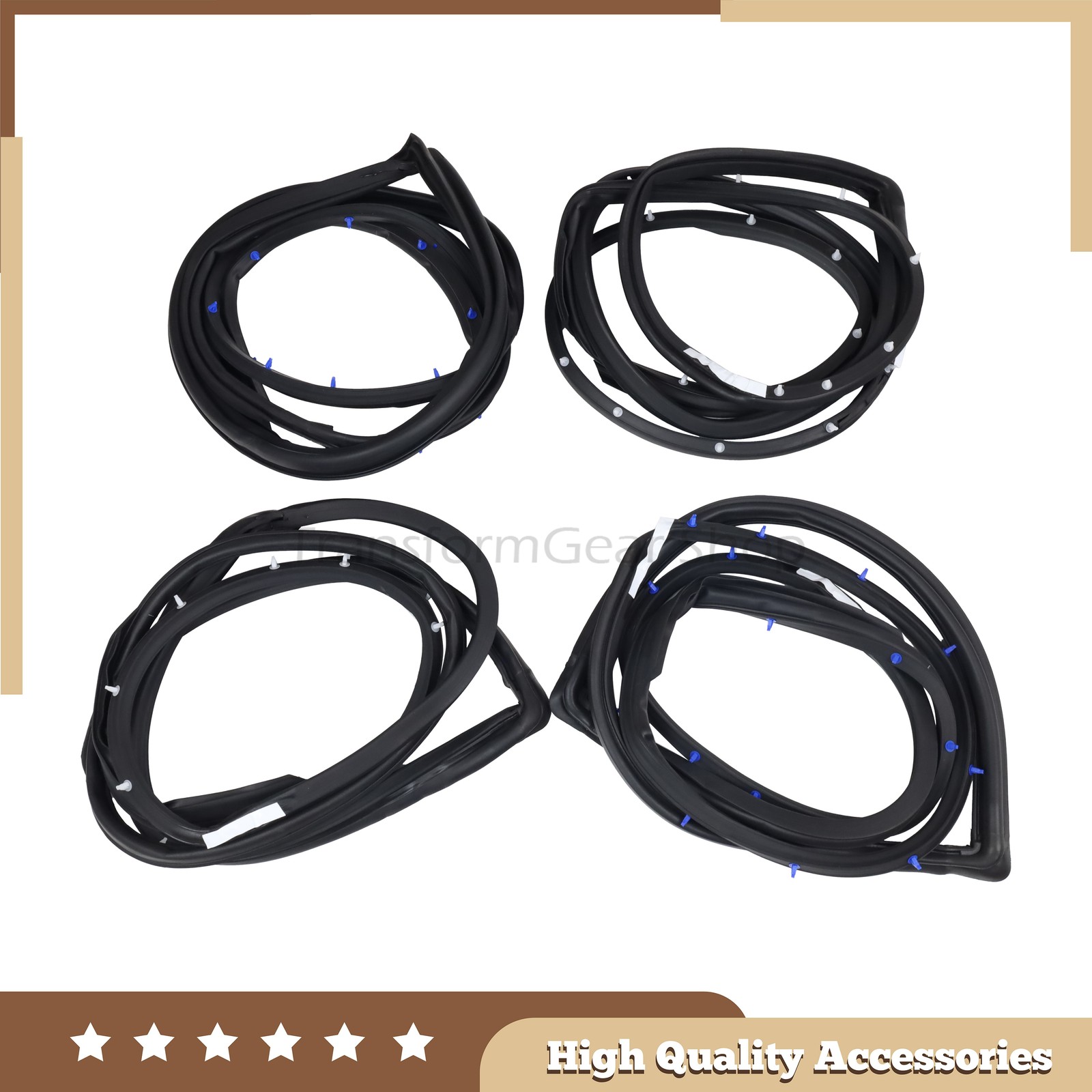 For 1990-98 Toyota Land Cruiser FJ80 Front Rear Door Rubber Seal Weatherstrip