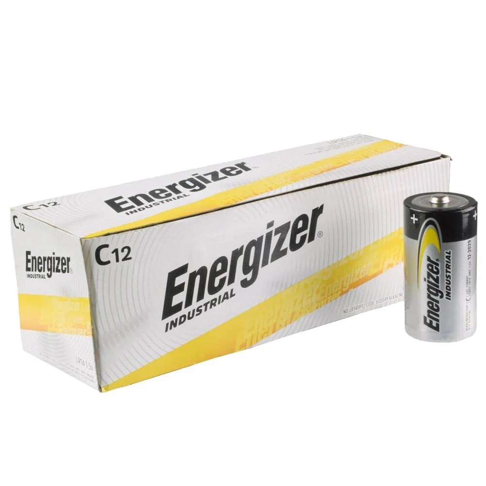 Energizer EN93 Industrial Alkaline Batteries, C , 12 Batteries/Box, EXP. 12/2035