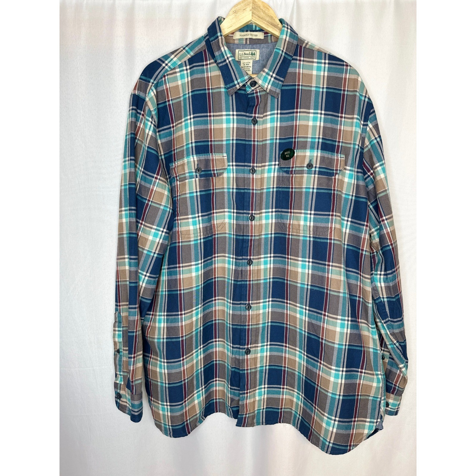 NWOT LL Bean Men\'s Plaid Button Down Shirt XLARGE Outdoor Nature Gorpcore