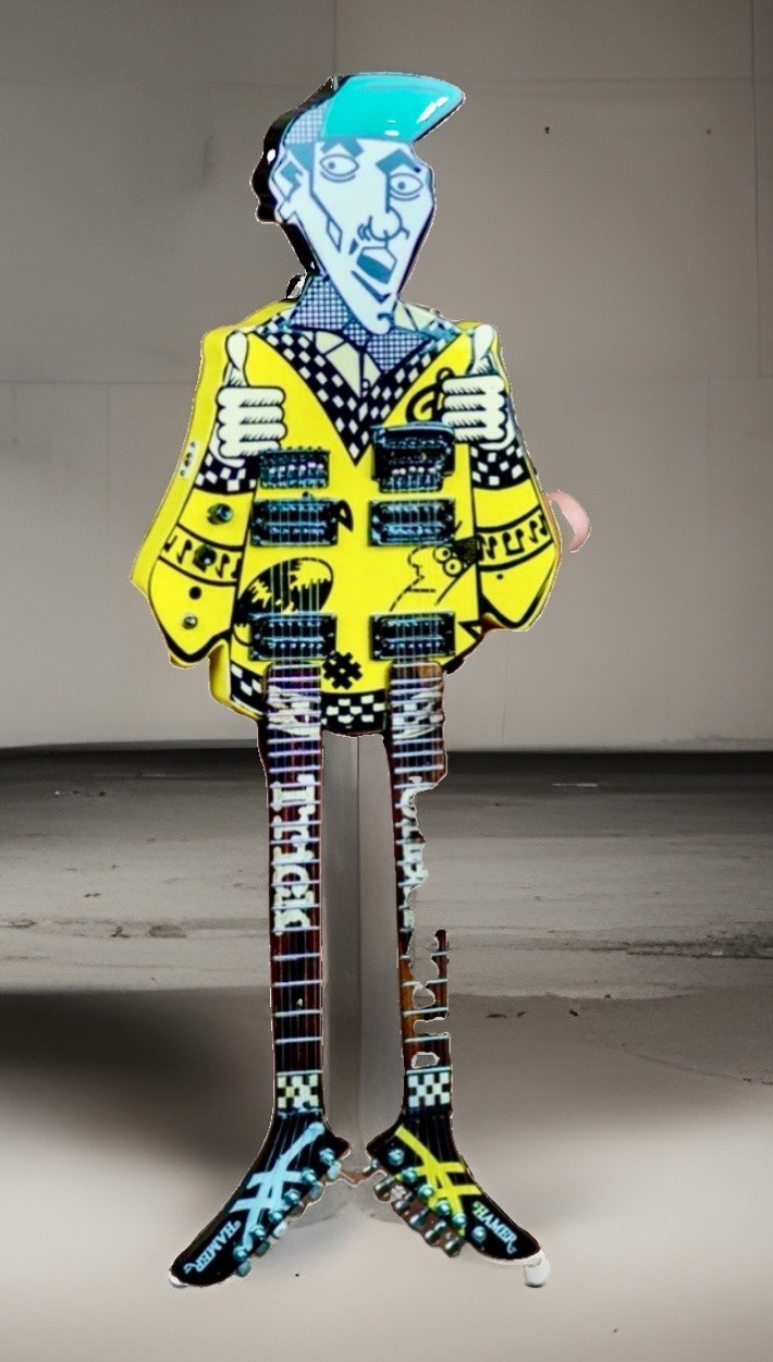 AXE HEAVEN Official Product Rick Nielsen Uncle Dick Mini Guitar RN-503 AXE HEAVEN Official Product Rick Nielsen Uncle Dick Mini Guitar RN-503