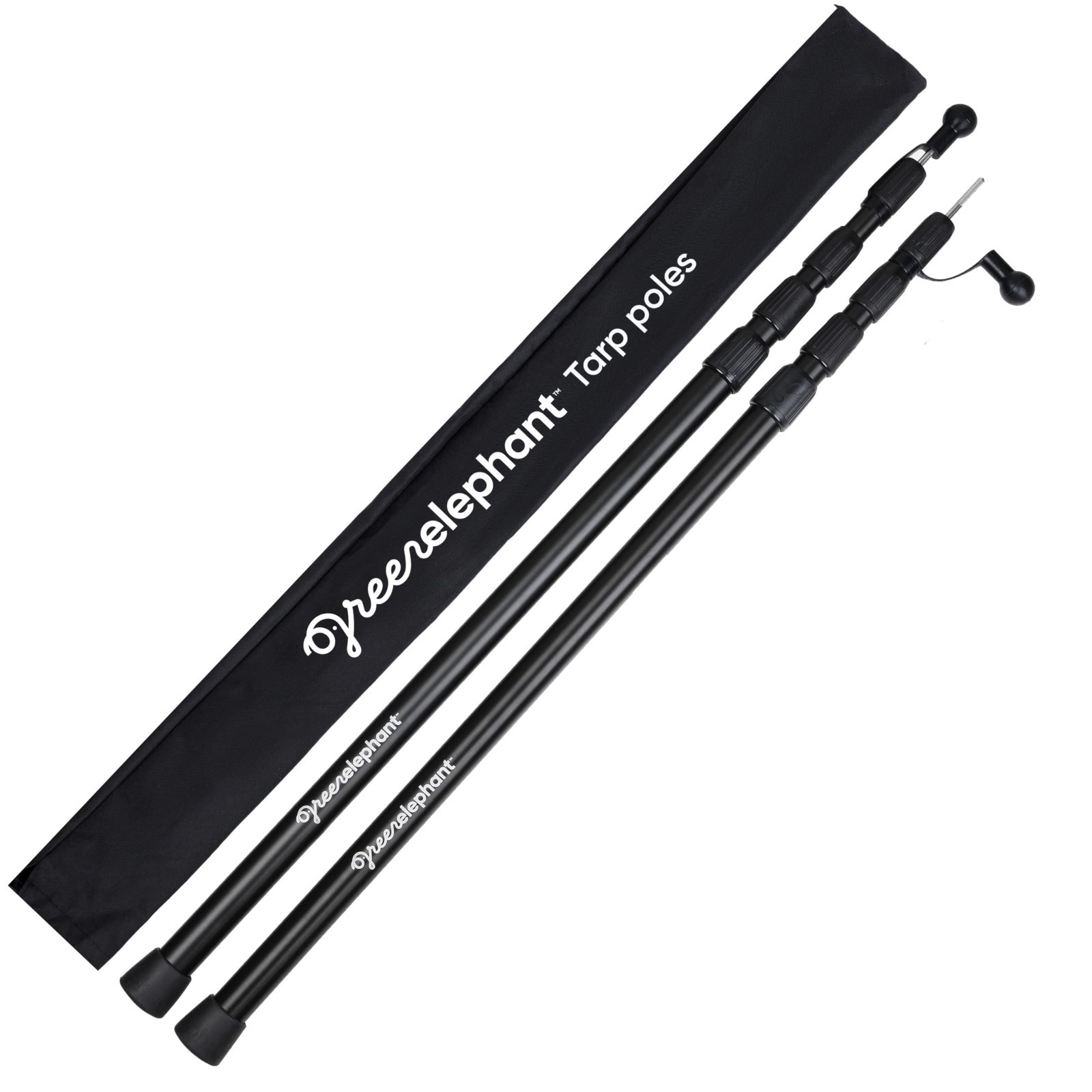Adjustable Aluminum Camping Tarp Poles - Heavy Duty Telescoping Tent Poles Set o