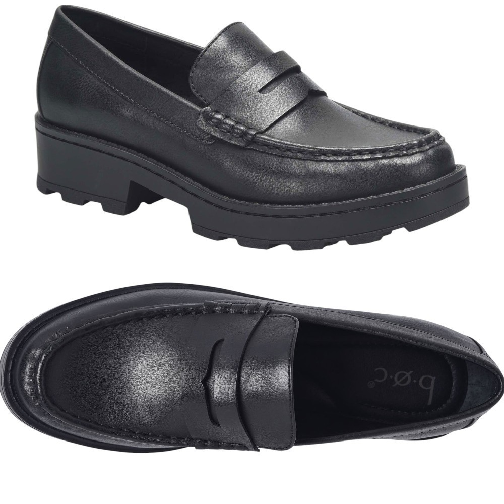 BOC by Born Cade Womens 8 9 10 Moc Toe Loafers Comfort Slip On Platform Shoes