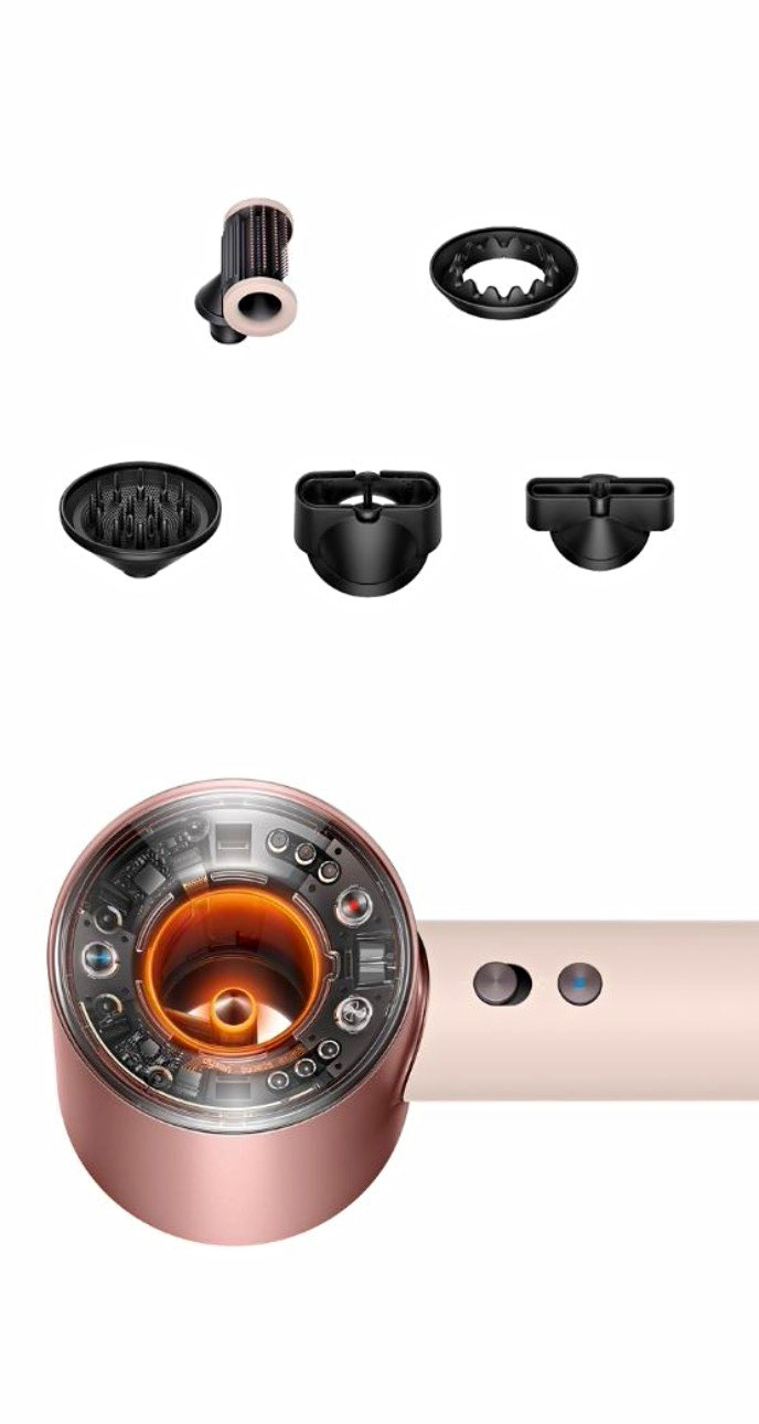 Dyson Professional Hair Dryer Pink with Diffuser Attachment Unisex Adults