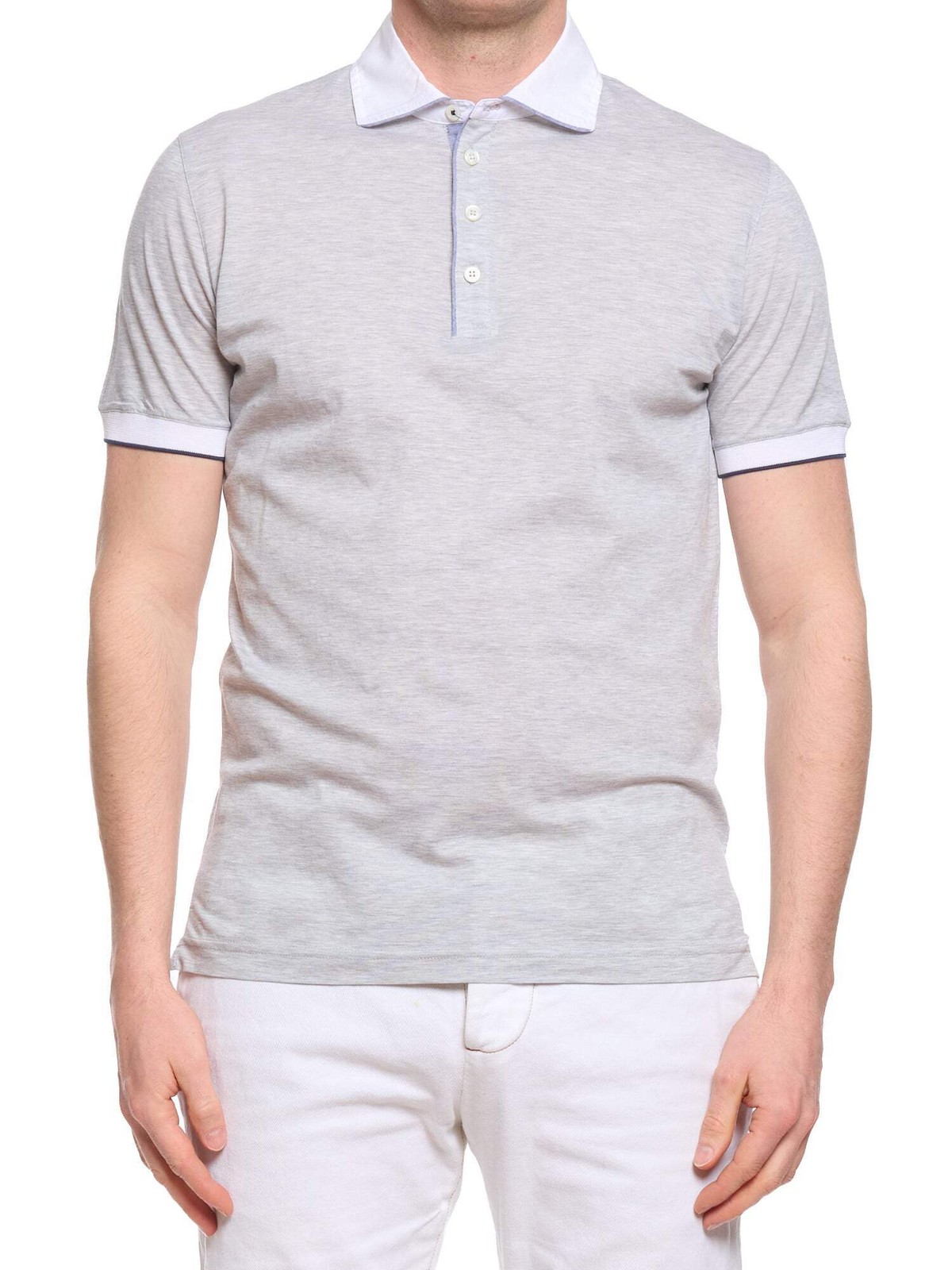 DALMINE 1952 Gray Giza Cotton Short Sleeve Polo Shirt M NEW