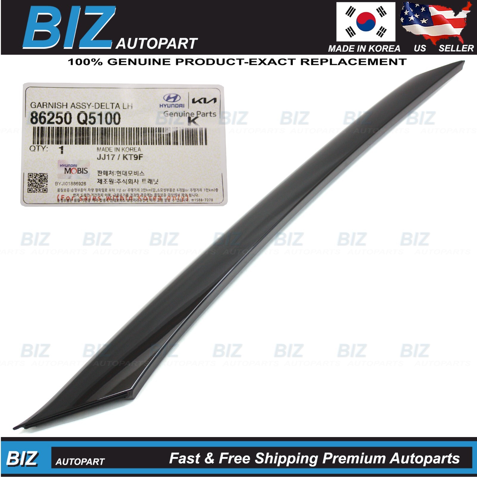 Genuine Windshield Trim Pillar Molding LEFT LH for 20-25 Kia Seltos 86250-Q5100