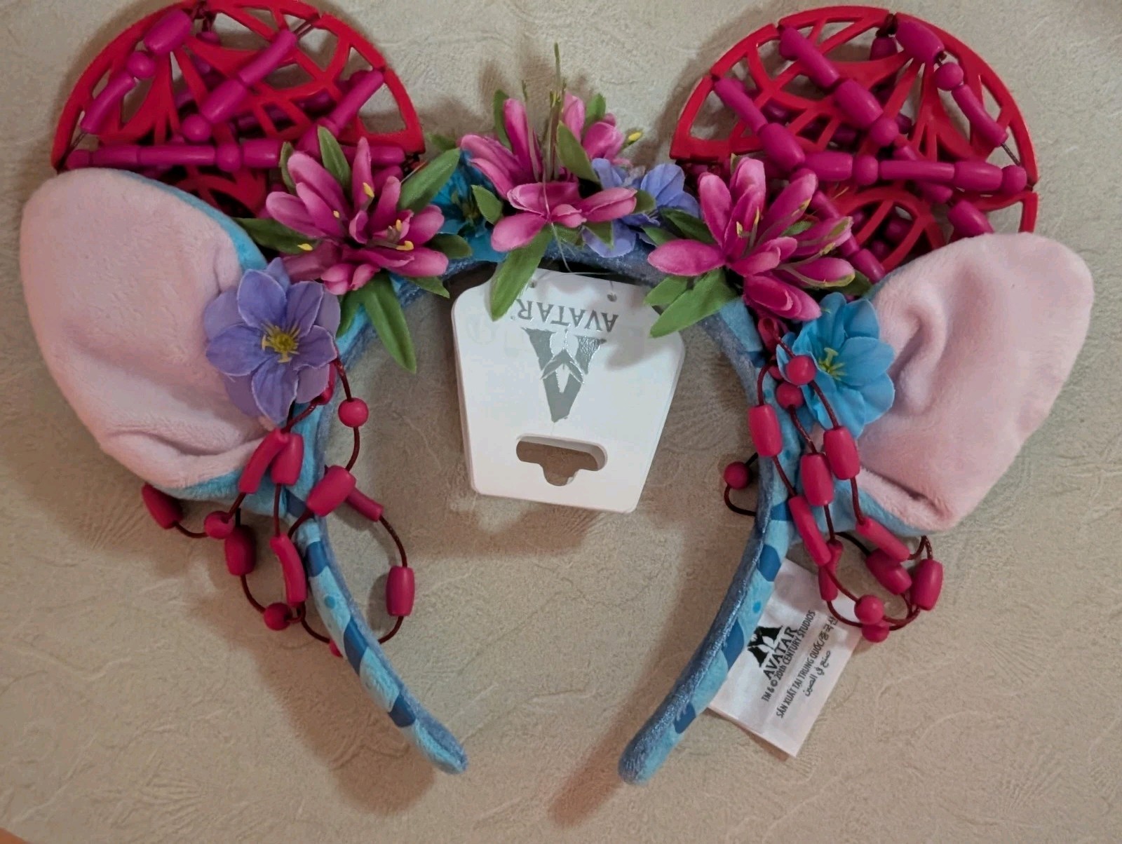 Disney Parks Avatar Pandora Beaded Floral Na'vi Ears Headband New 2026