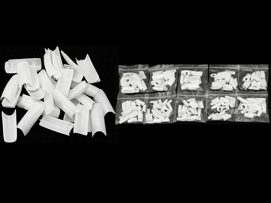 500 Pcs Coffin Nail Tips Long Square French Fake False Nails Transparent US 500 Pcs Coffin Nail Tips Long Square French Fake False Nails Transparent US