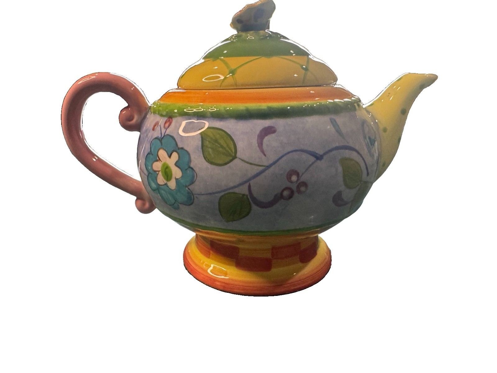 Certified International Sue Zipkin Floral Multicolor Ceramic 3-Cup Teapot w/Lid