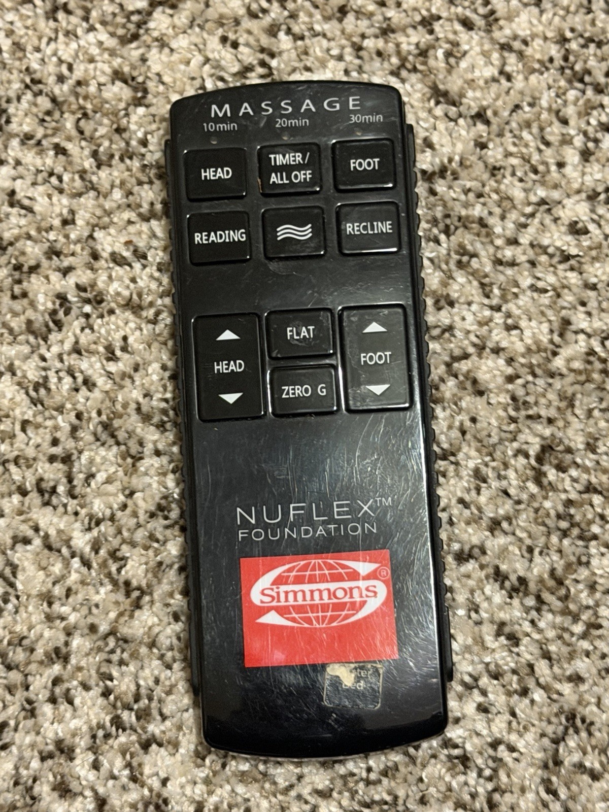 Simmons Massage Nuflex Foundation 6-pin Adjustable Bed Original Remote