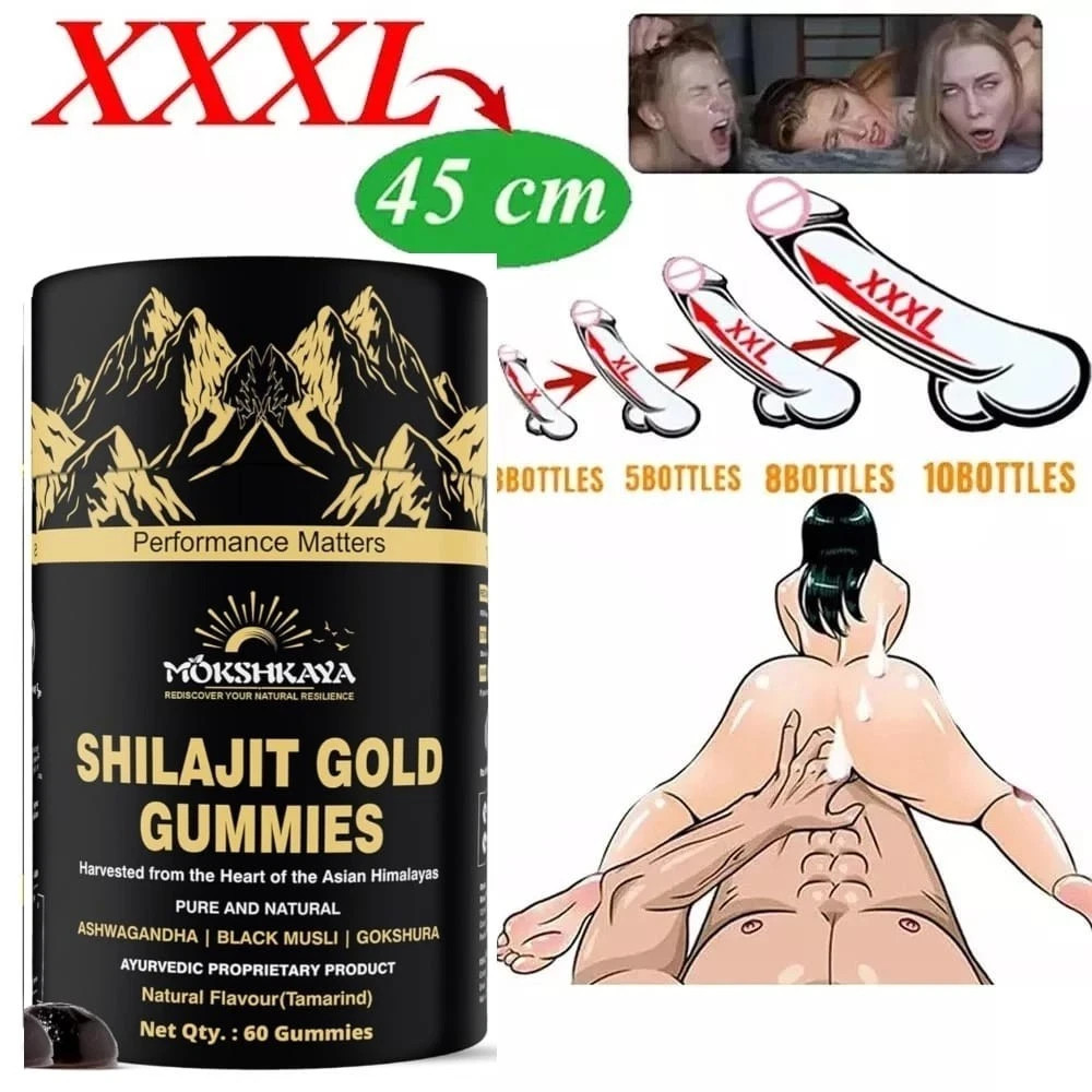 Shilajit Gold Gummies for Men & Women 85+ Trace Minerals 60 Gummies