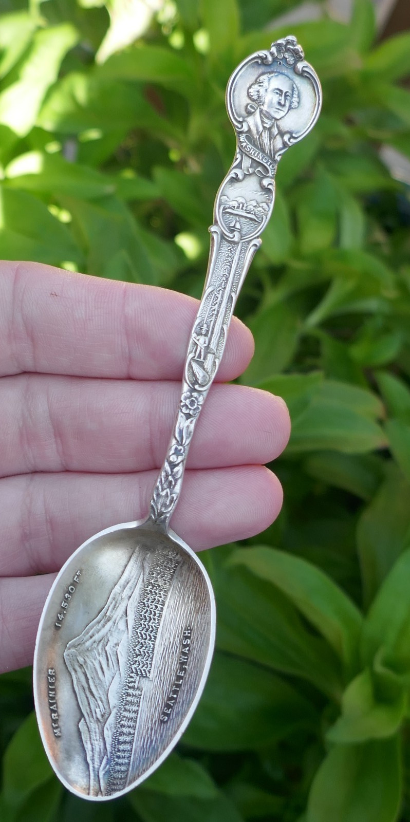Ant. Joseph Meyer & Bros Mt. Rainier 14,530ft Seattle, WA Souvenir Spoon - 18.4g