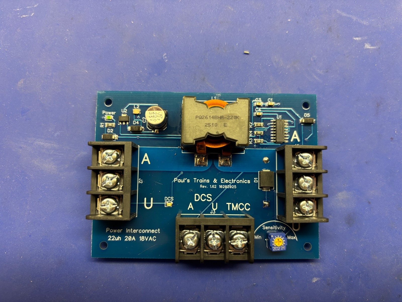 MTH  DCS Passive Mode 22uh Choke, TVS Diode, and DCS Signal LED Indicator