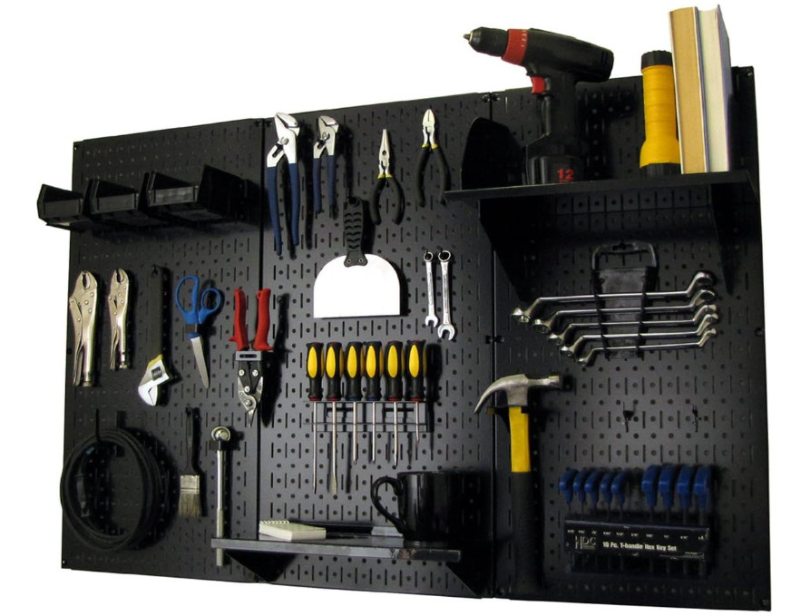 Organizador de tablero perforado de 1,2 m. Kit de almacenamiento de herramientas