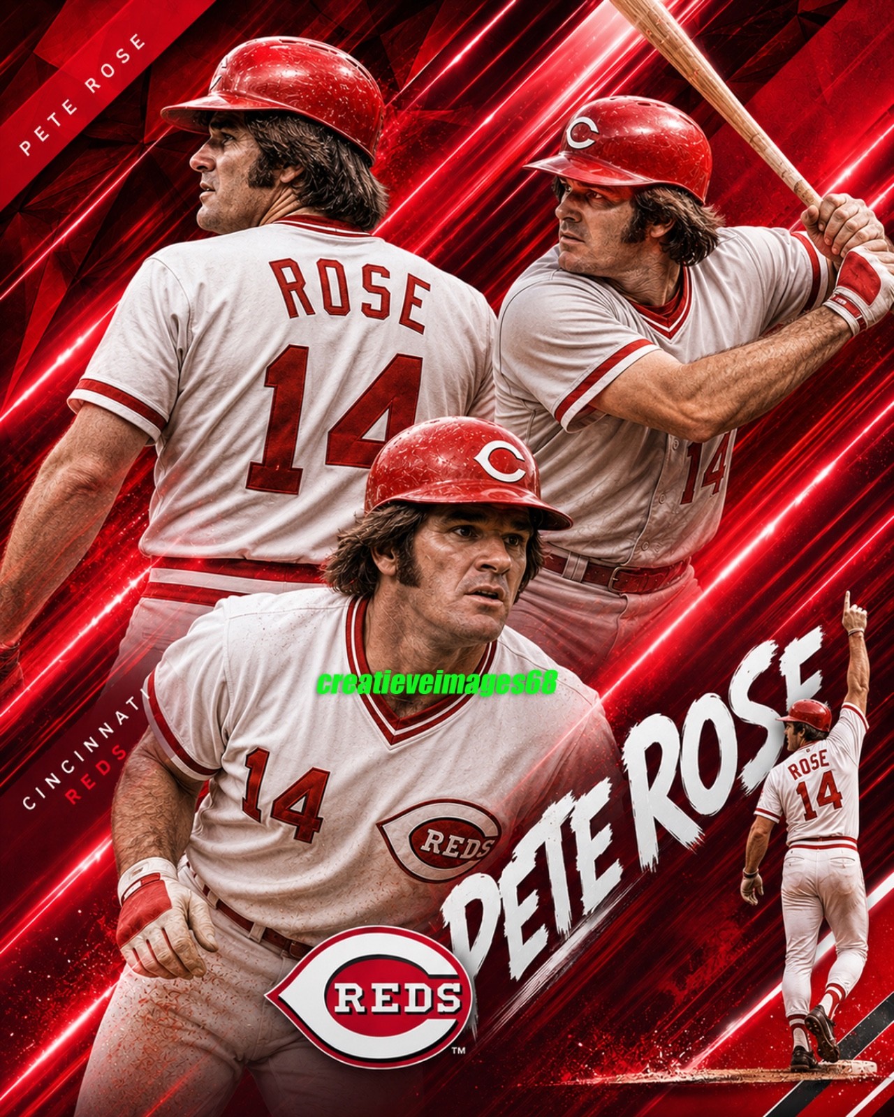 pete rose cincinnati reds 8x10 glossy photo MLB REDS LEGEND Hit King pete rose cincinnati reds 8x10 glossy photo MLB REDS LEGEND Hit King